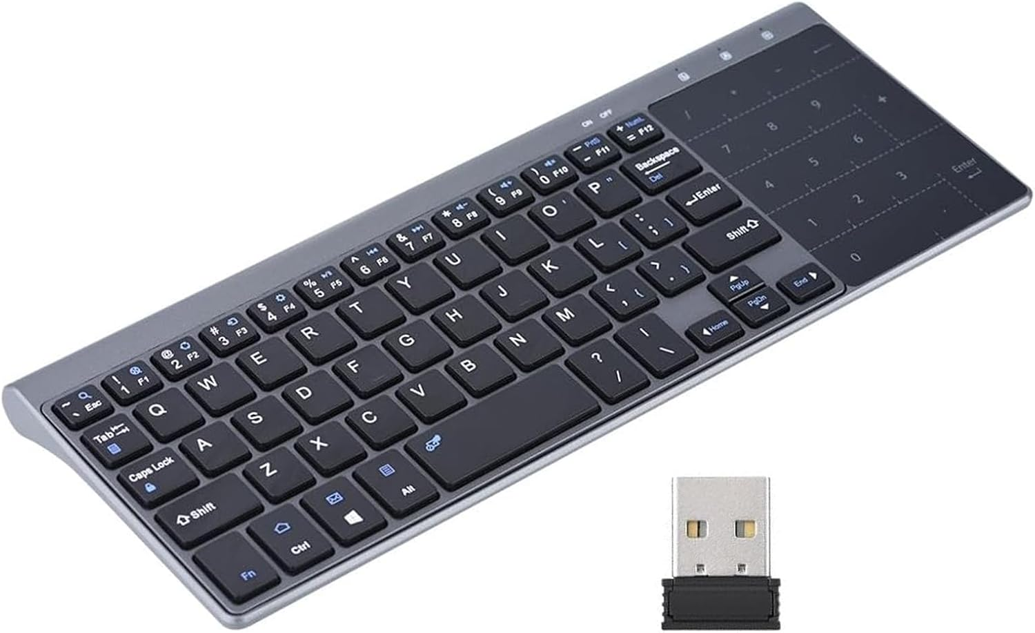 Wireless Keyboard, 2 in 1 2.4G Wireless Keyboard with Sensitive Touchpad, Portable Universal Wireless Keyboard for Laptops, Computers, TV Boxes image number 4