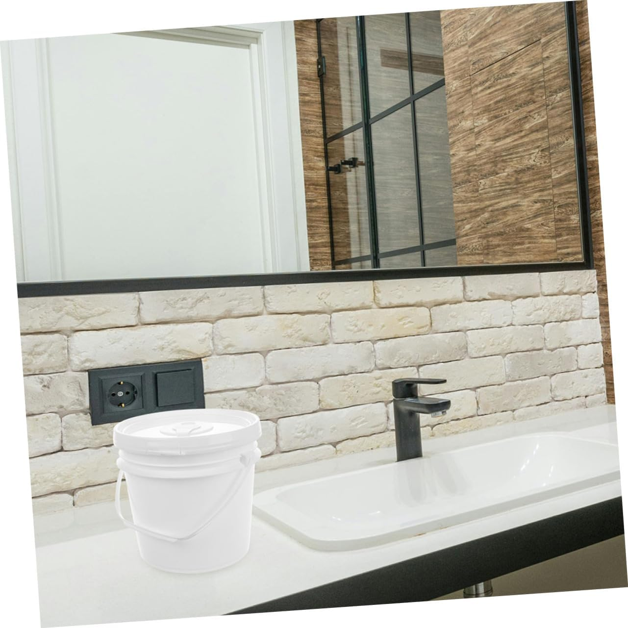 Wet Wipes Bucket Lid and Handle Multipurpose Wipes Dispenser for Bathroom Kitchen for Car Use image number 2