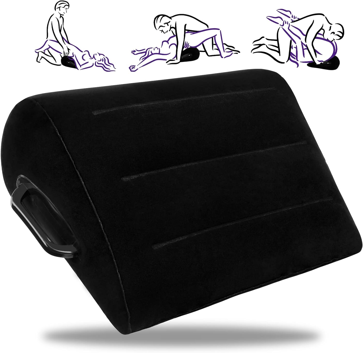Sex Position Pillow for Adults Sex Toys Sex Furniture Sex Pillow Sex Products for Adult Couples Inflatable Pillow Bedroom Men Women (Black)