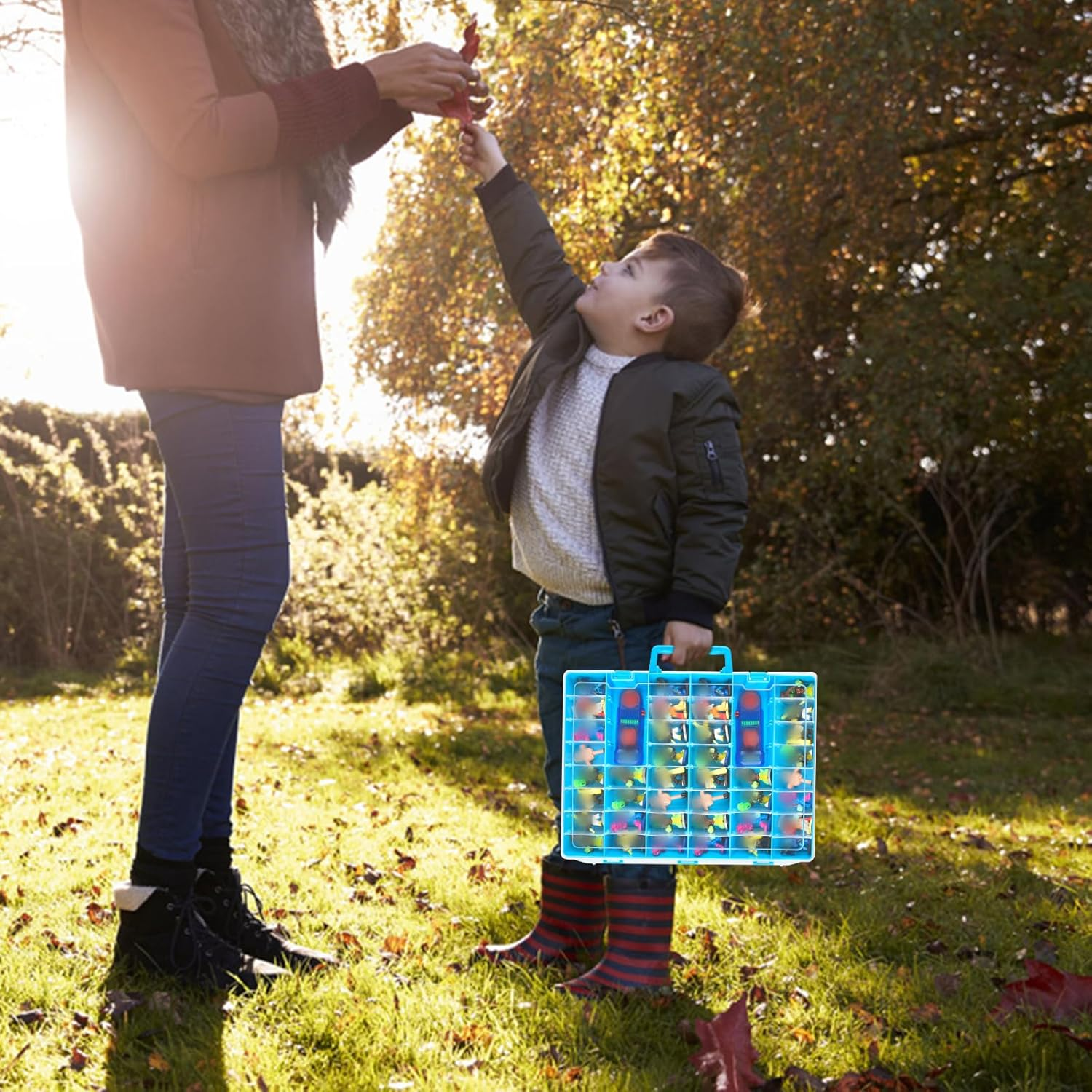 Case Compatible with Akedo Ultimate Arcade Warriors Starter Pack, Toy Storage for Battle Arena Controller & Warrior Collector Mini Battling Action Figures, Holder for Akedo Playset- Blue (Case Only) image number 6