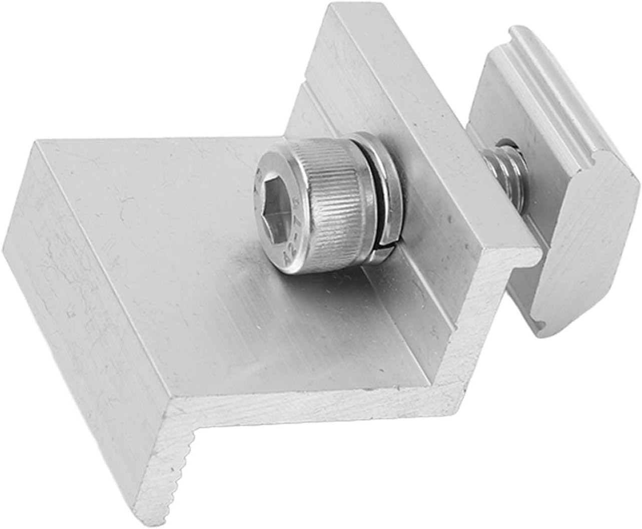 Solar Mount Z Brackets, Glossy Finish Standard Size 10PCS Lightweight PV Mounting Side Clamps Easy to Install for Panel Installation (35Mm)