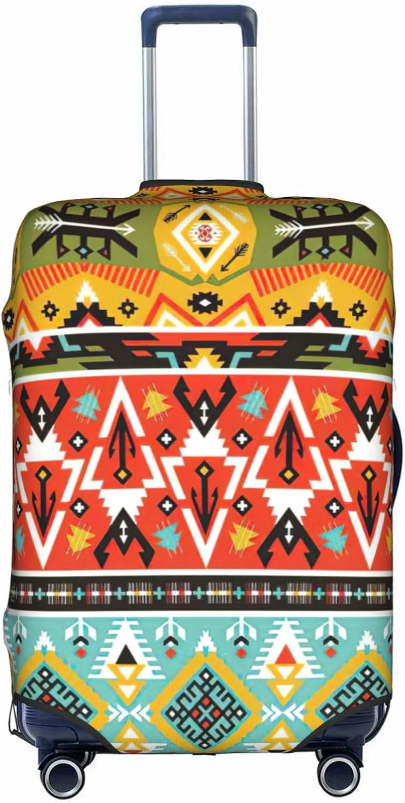 Odddot Bohemian Feather Print Travel Luggage Cover,Suitcase Protector Cover, Washable Baggage Covers,For 18-32 Inch Luggage, Bohemian Feather, Large image number 6