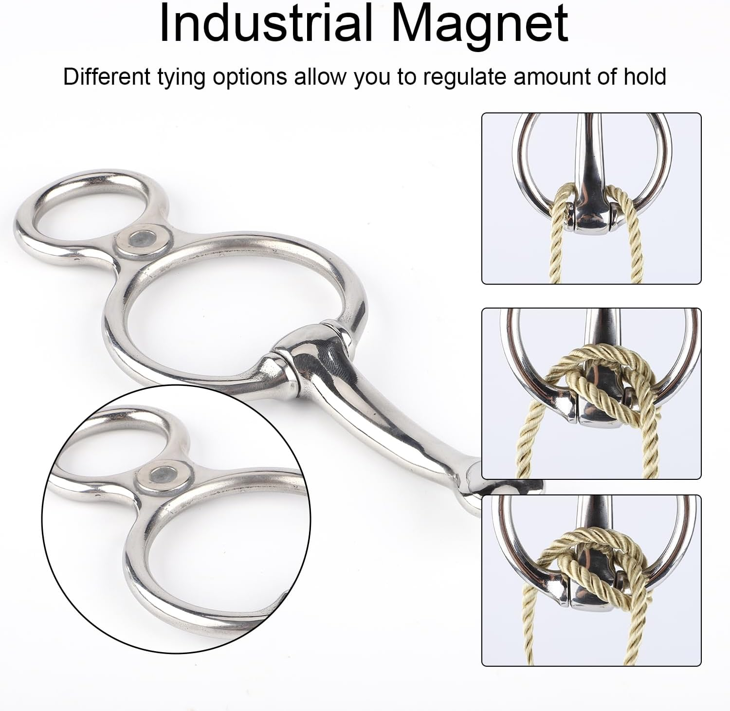 3Pcs Heavy Duty Horse Tie Ring, Durable Stainless Steel Tie Ring for Horses with Eye Bolt Horse Tie Post Quick Release Safety Horse Accessories image number 6