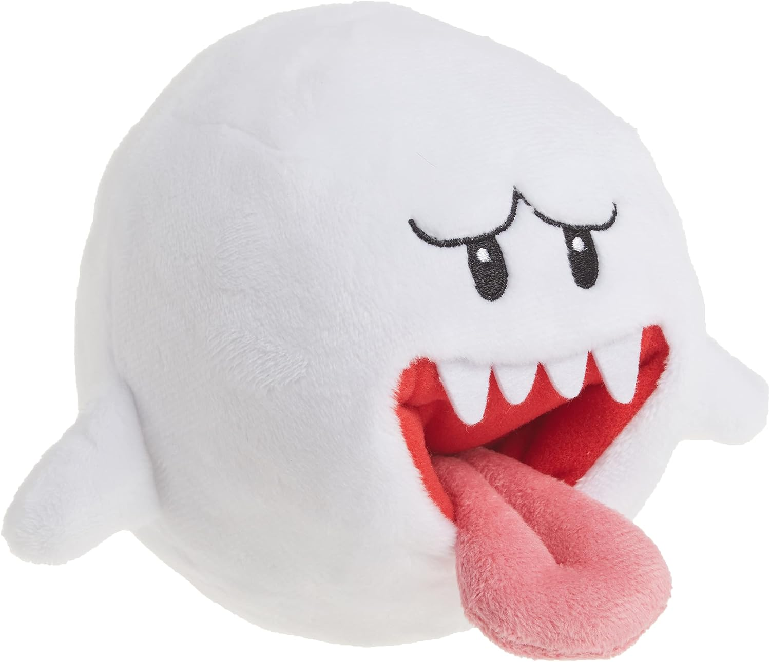 Sanei Super Mario Bros Boo Plush Toy, 6-Inch Height, White, Multi-Colored (1428)