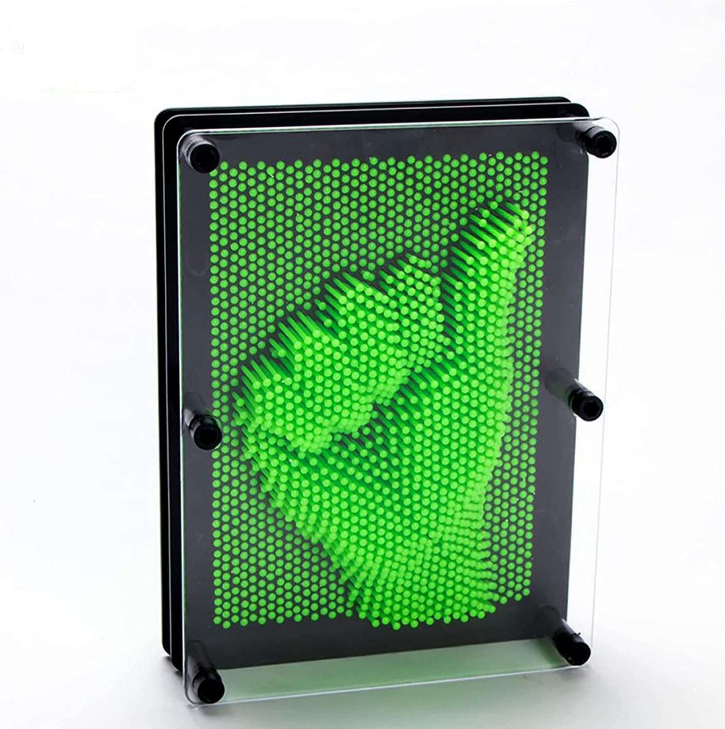 3D Pin Art Intellectual Fun Toy Rainbow Plastic Pin Art Palm Board Push Pin Toy (Rainbow-10X8Inches)