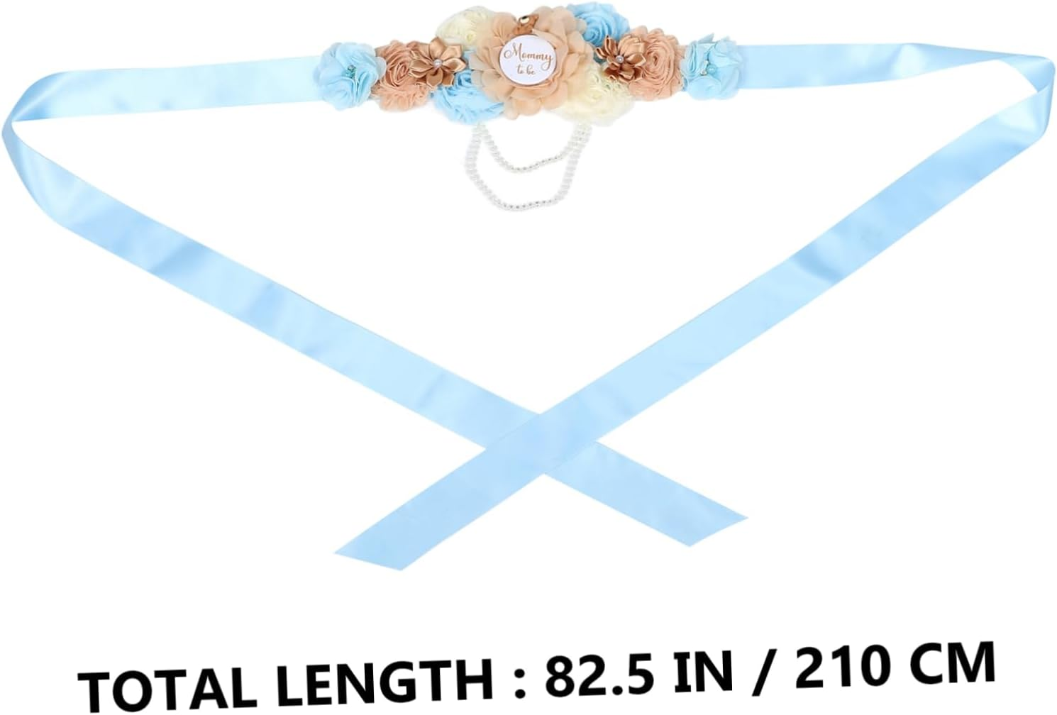 Kisangel Set Maternity Sash and Pins Set Mom Sash with Handmade Corsage for Showers Pregnancy Celebrations and Special Events Fit for Expectant Parents image number 4