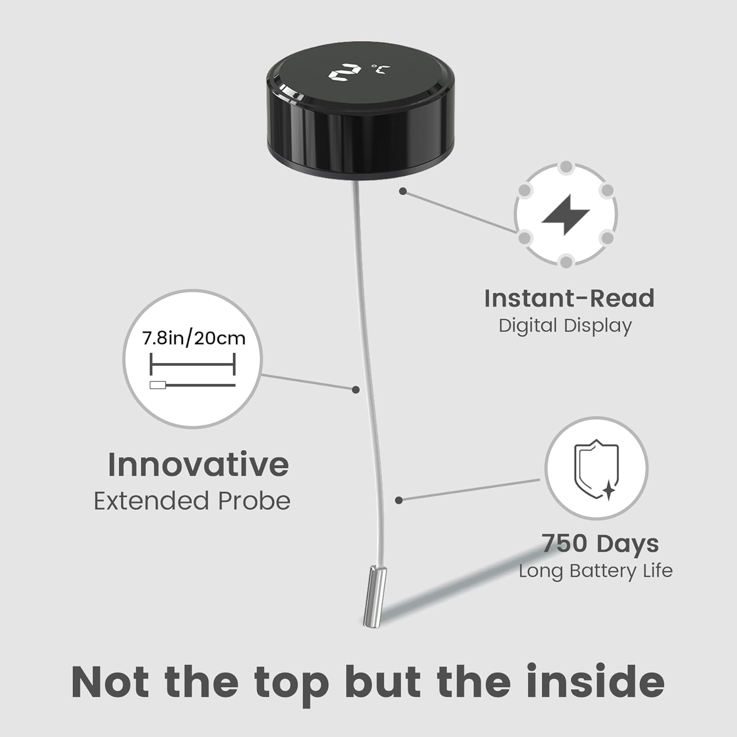 Temp Display 60H Insulin Pens Cooler Travel Case Medication Cooler for Travel, Tsa Approved Medicine Travel Cooler Medical Diabetes Cooler Bag Diabetic Trave Case with QR Medical Alert Tag - Gray image number 5