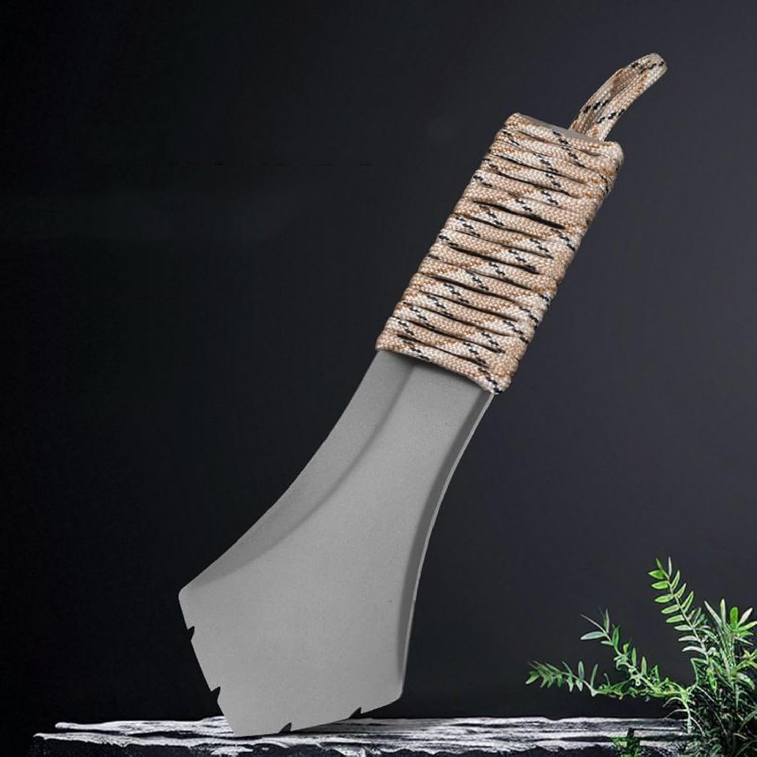 SVCEQZE Backpacking Shovel | Portable Titanium Alloy Camping Poop Shovel,Lightweight Outdoor Survival Supplies for Husband Wife Family Son Daughter Teens Boys Girls Men Youth Friends image number 5