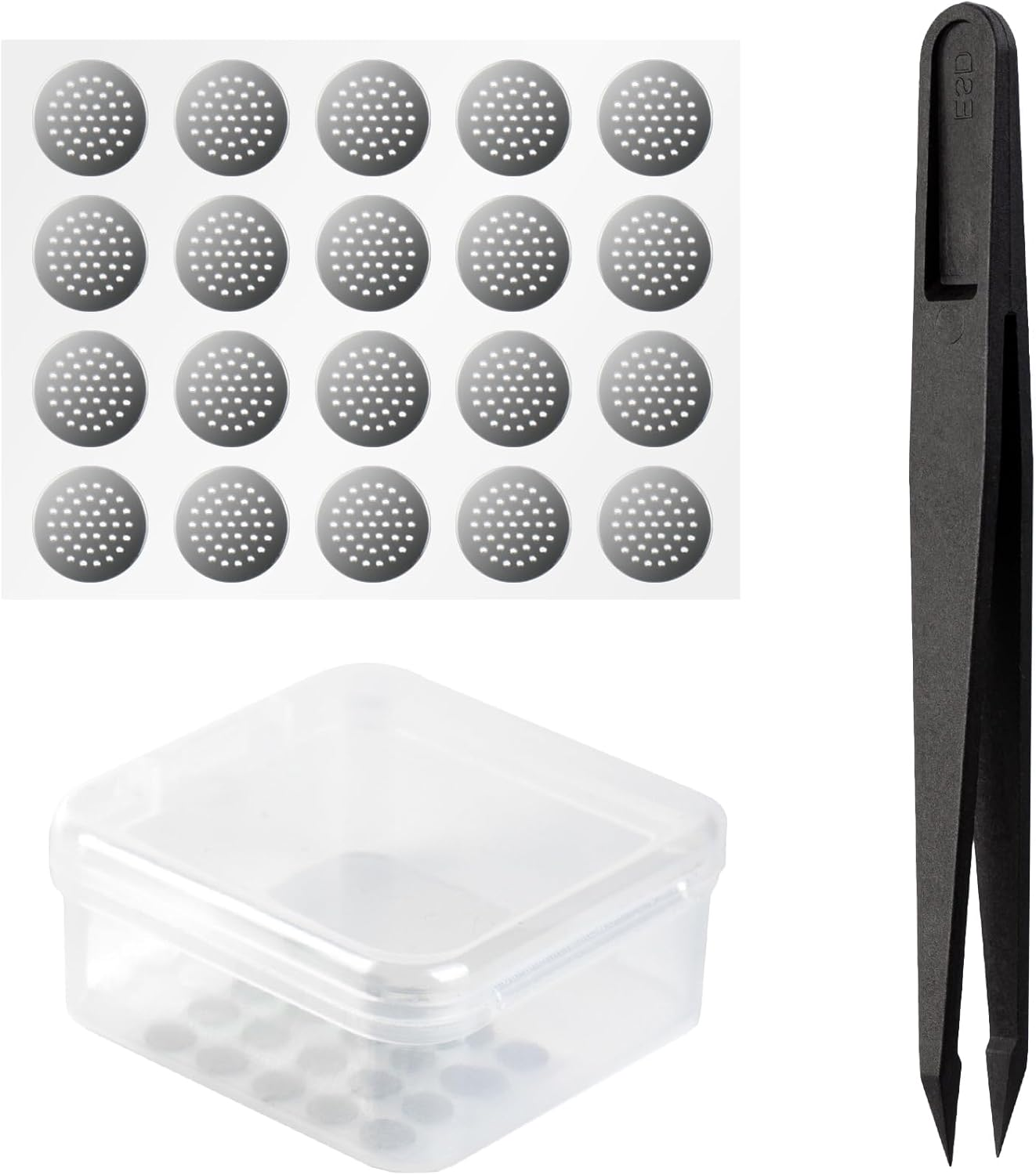 80 Pcs/Set Nickel Mesh, CCZ NK20 Earphones Dust-Proof Filter Mesh Replacement for KZ CCZ KBEAR TRI CCA Earbuds and In-Ear Headphones, in Ear Monitor (3.7MM-4MM-4.5MM-5MM, 4 Sizes, 20 Pcs Each Size) image number 1