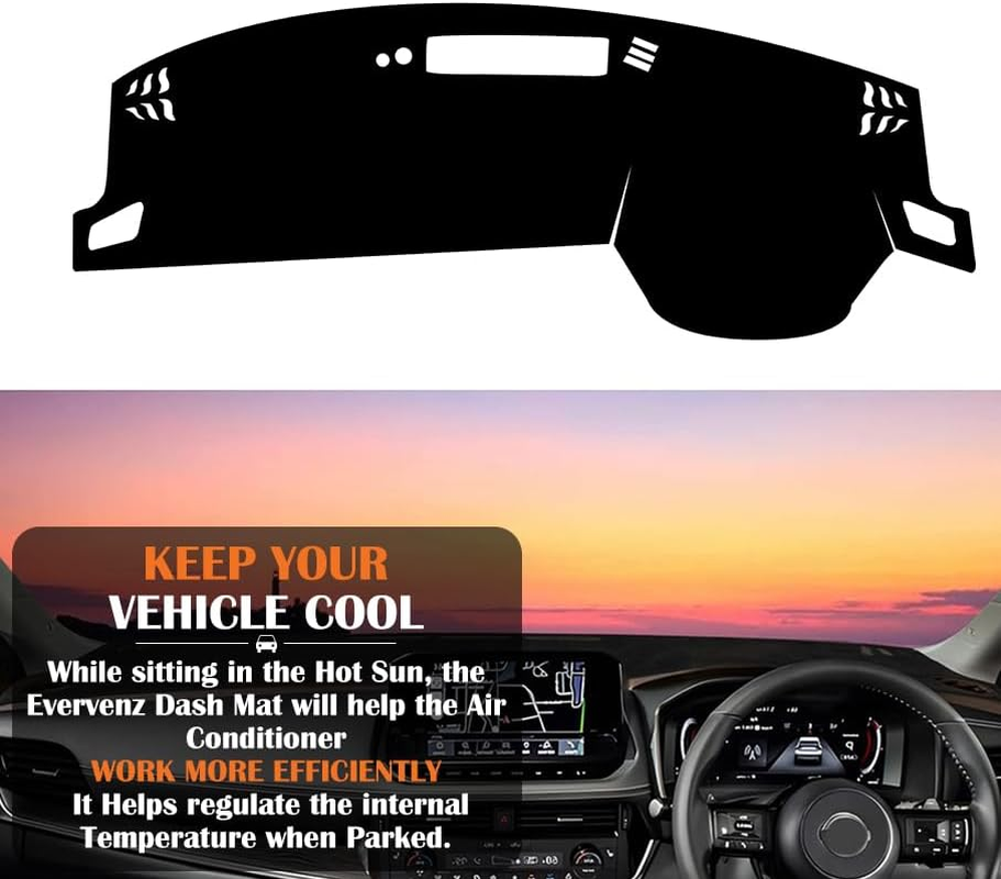 Evervenz Dash Mat for Nissan X-Trail 2021 2022 2023 2024 2025 Flannel（Without HUD） Dash Cover Dashboard Cover Trail01 image number 5