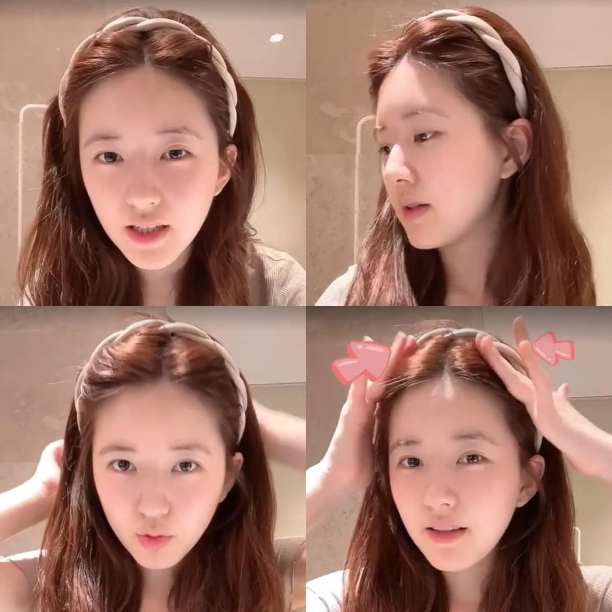 Headband, Sweet Braid Hair Bands, Elegant Style Headwear for Daily Work Party, Versatile Hair Accessories for Women Girls Boys Kids Men, Beige Colour image number 1