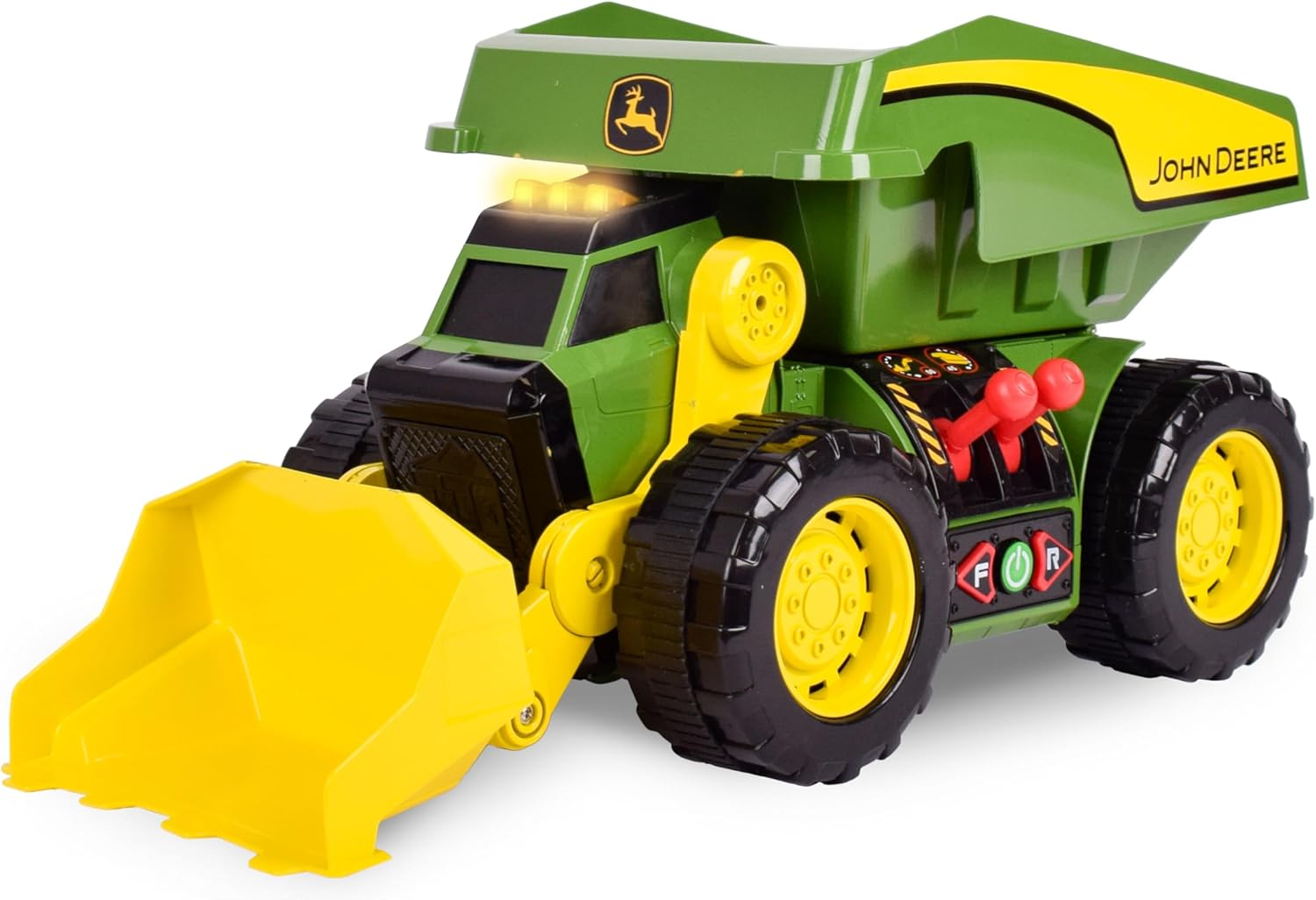 John Deere Motorised Lights & Sounds 2-N-1 Dig & Dump Rig, 46 Cm Size image number 6