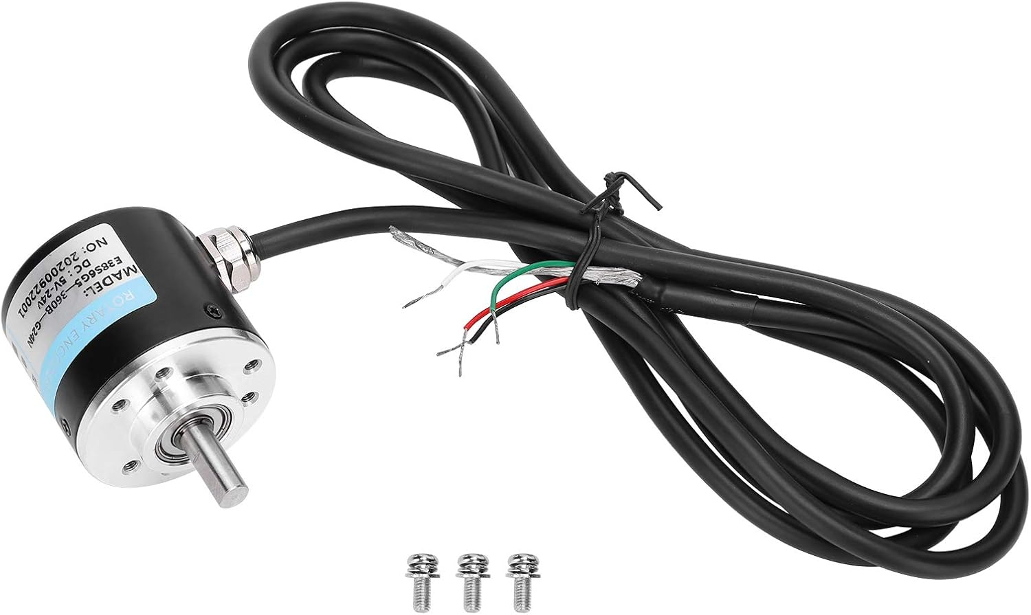 Marhynchus Encoder AB 2 Phase Incremental Encoder, DC 5‑24V 3000-6000 RPM Solid Shaft for Auto Engineering (360B) image number 4