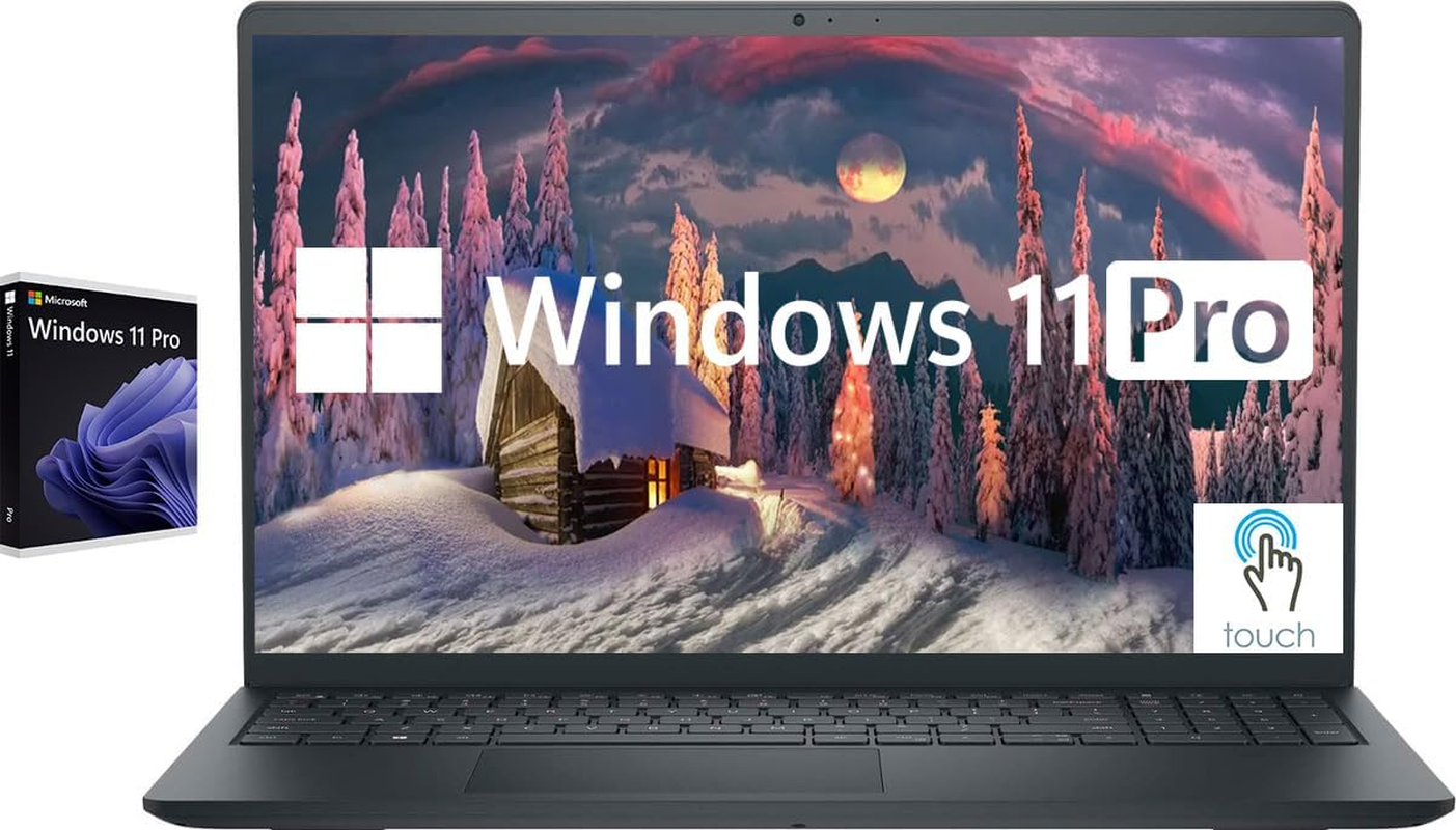 Dell Inspiron Touchscreen Laptop, 15.6" Business & Student Laptop Computer, Windows 11 Pro Laptop 16GB RAM 1TB SSD, Intel I5-1155G7 Processor, Full HD IPS Display, Numeric Keypad, Carbon Black image number 2