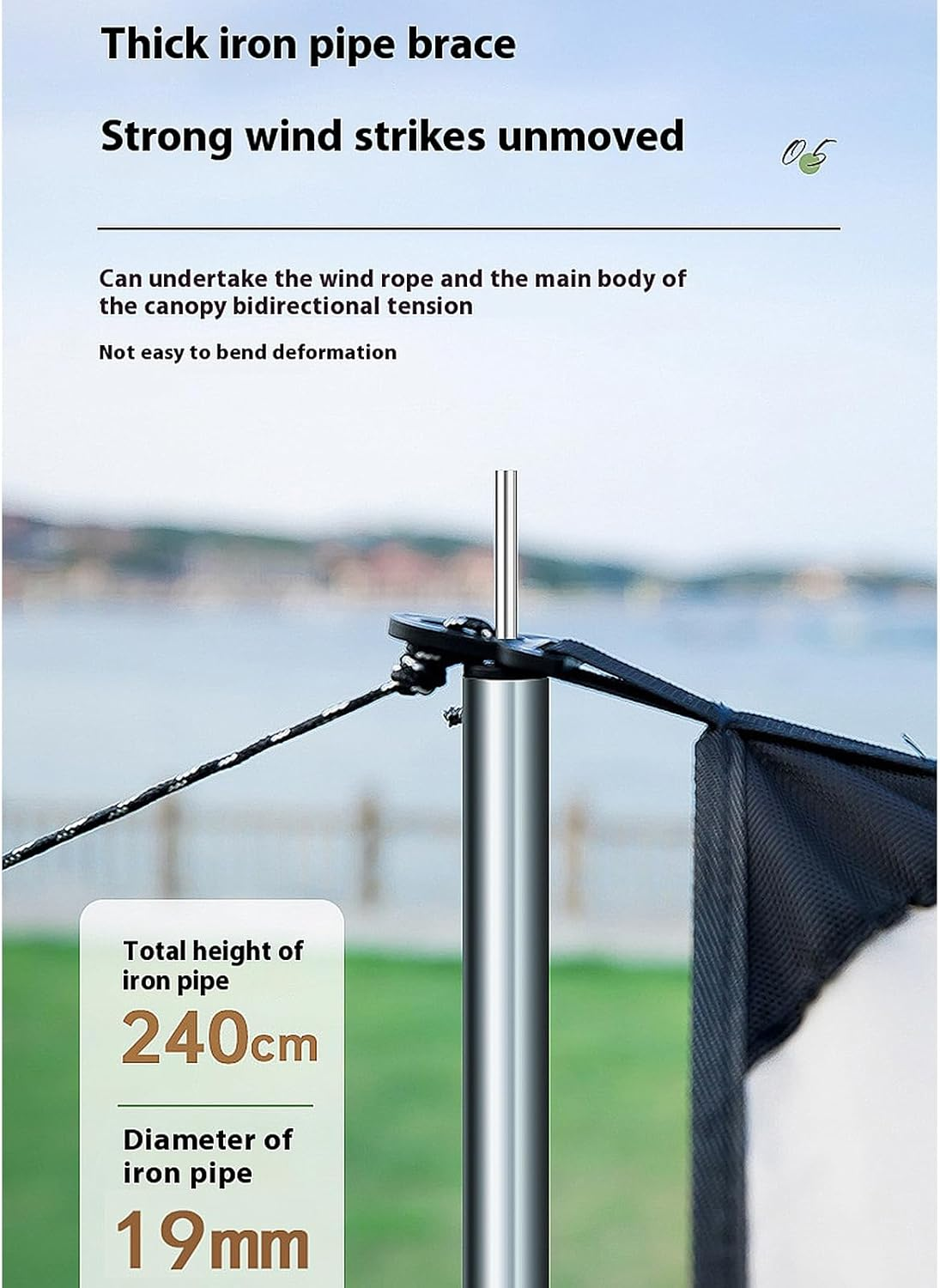 Lvpradior Tent Tarp Waterproof 3X3M/3X4M, Portable Camping Waterproof Tarp Rain Fly Windproof Snowproof Anti-Uv Awning Canopy, for Camping, Travel, Outdoor, Hammock (3 * 3M) image number 4