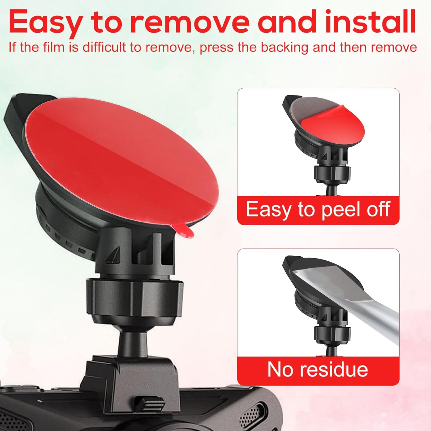 8Pcs Dash Cam Adhesive Pads, round Heat-Resistant Windshield Adhesive Heavy-Duty Mounting Tape for Car Phone Holder Dash Camera Mount image number 2