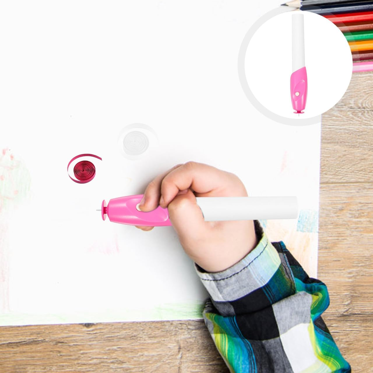 Operitacx 2Pcs Paper Pen Crafts Quilling Tool Paper Bead Roller Tool Paper Crafts Pen Paper Slotted Pen Quilling Pen Paper Rolling Pen Quilling Paper Metal Pp Quilting image number 5