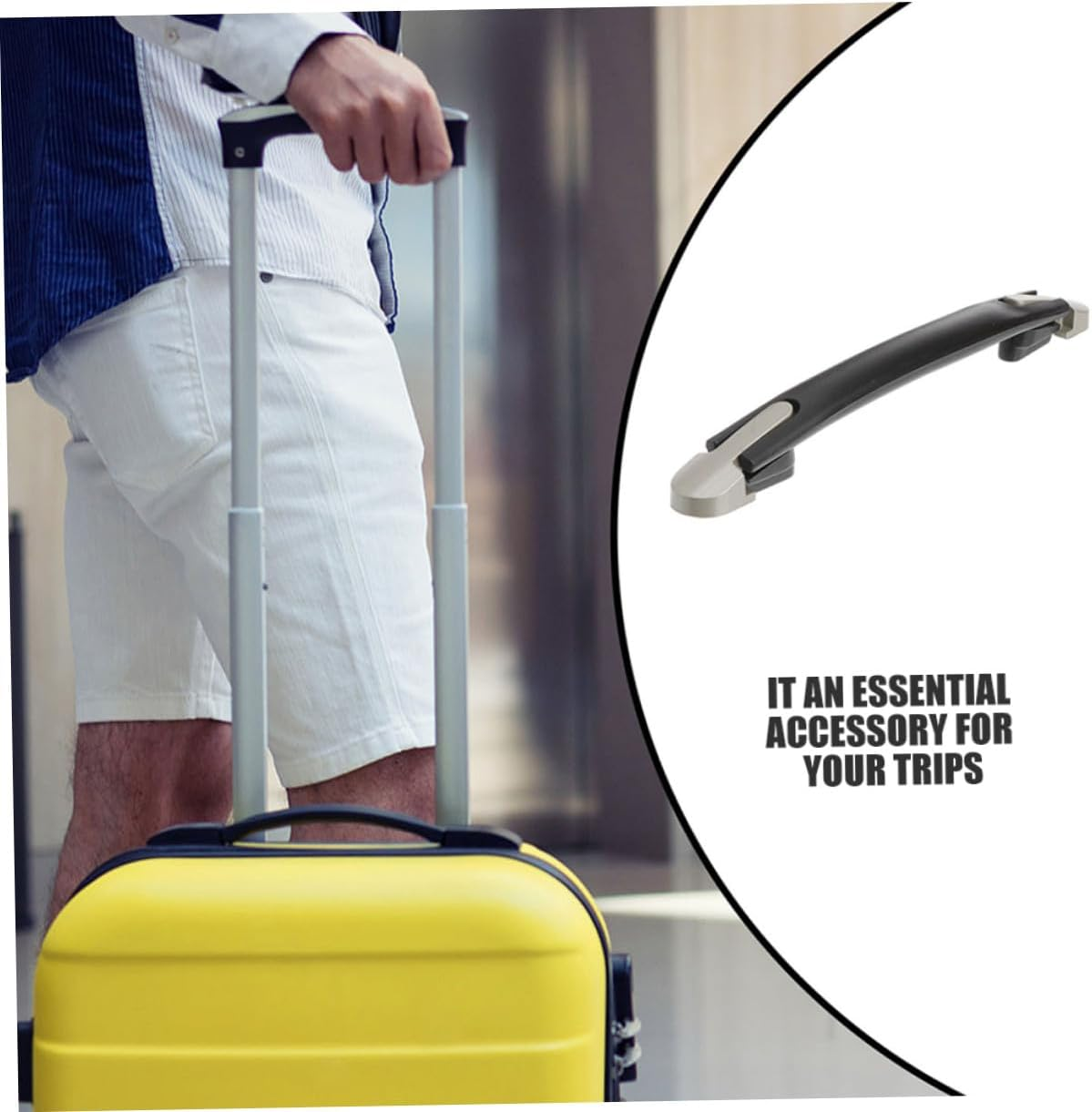 POPETPOP 2Pcs Replacement Carrying Case Handle Luggage Extension Handle for Suitcase Holder for Travel Security Luggage and Repair Kit image number 2