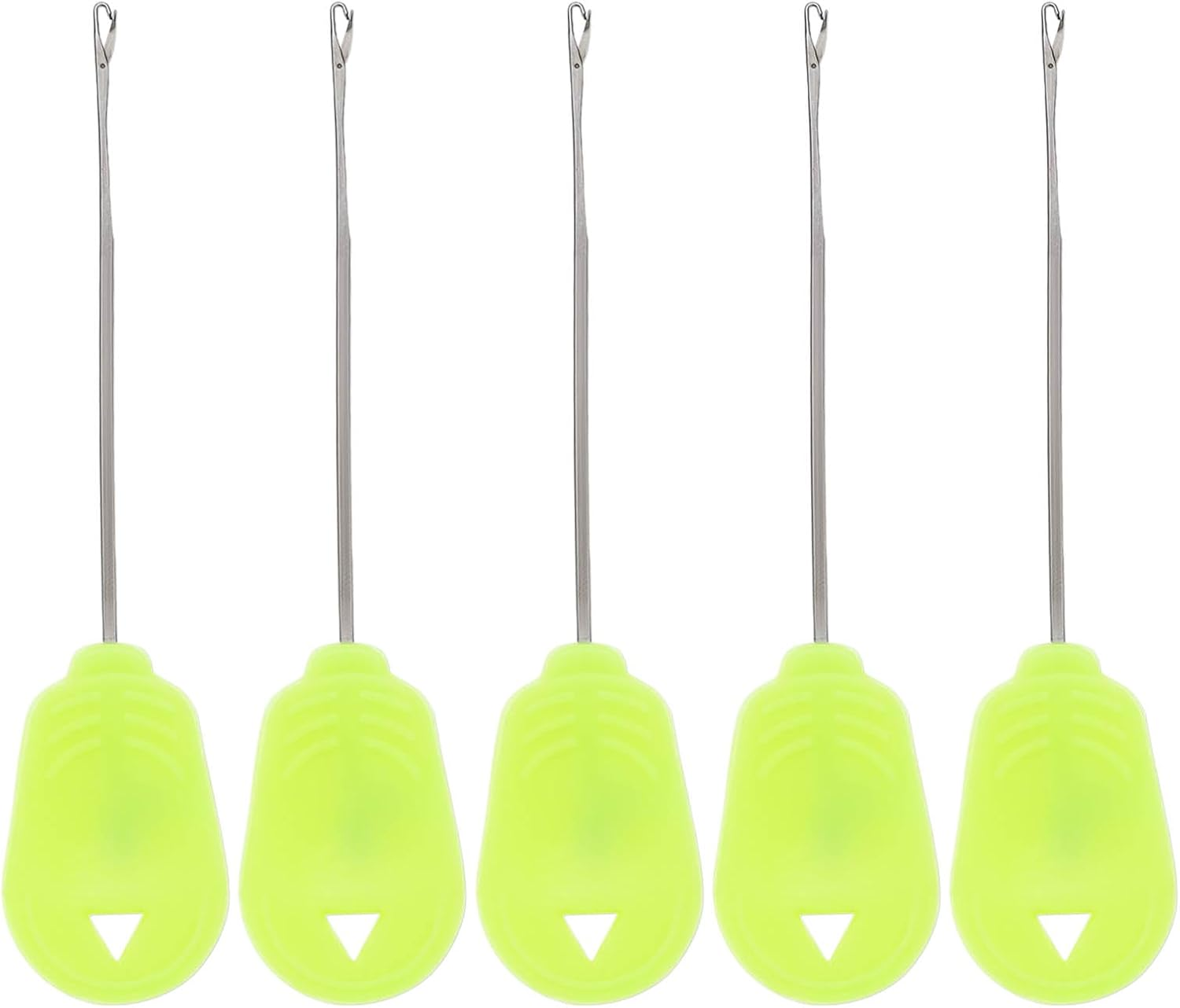 OTOTEC 5Pcs 9Cm Carp Fishing Baiting Needles Fishing Baiting Rigs Tool Carp Fishing Tackle Braided Needle for Bait Lures Bait Driller, Yellow image number 3