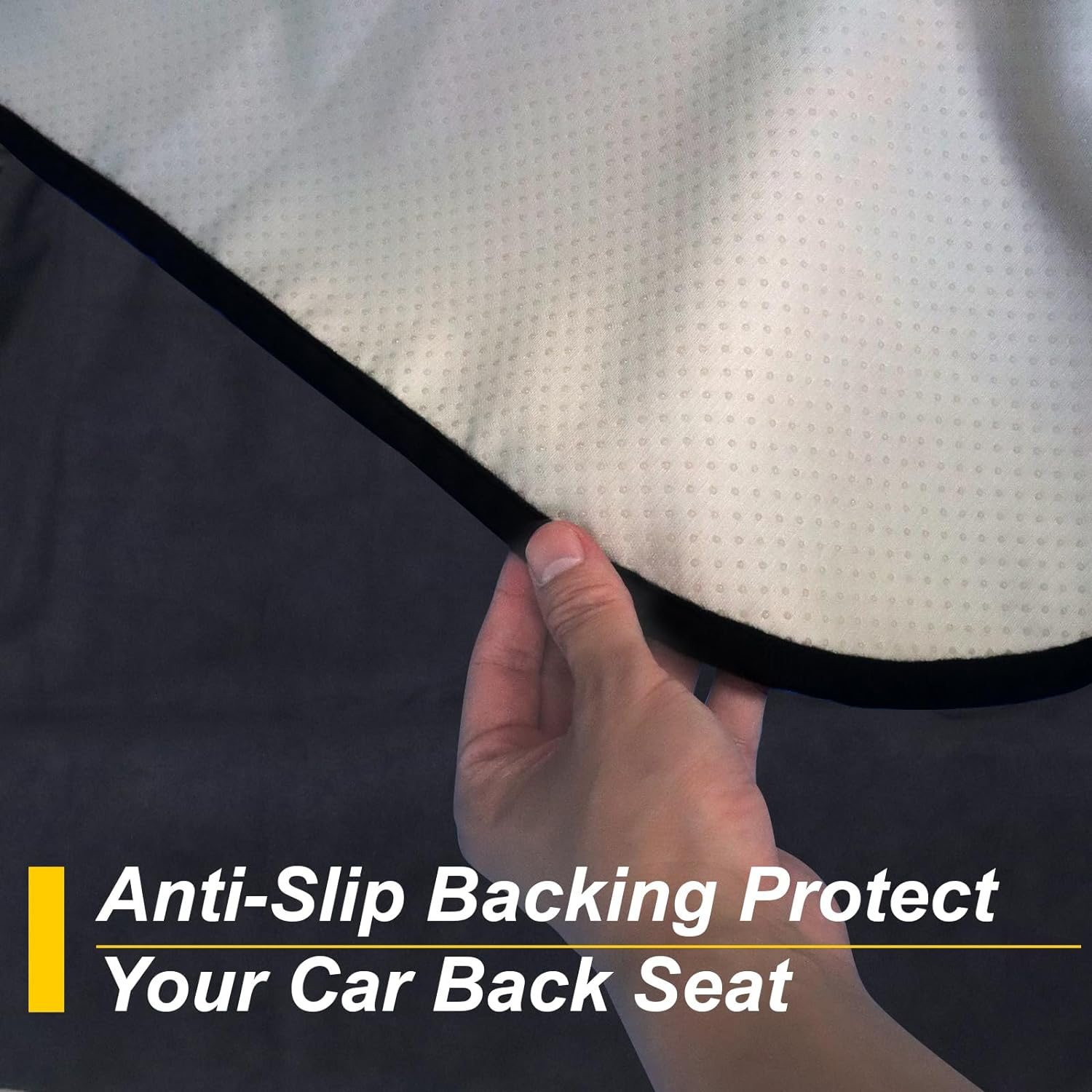 Back Seat Cover for Car Trucks Van SUV Jeep,Waterproof Rear Bench Towel Seat Covers for Kids,Automotive Backseat Protector(Black)