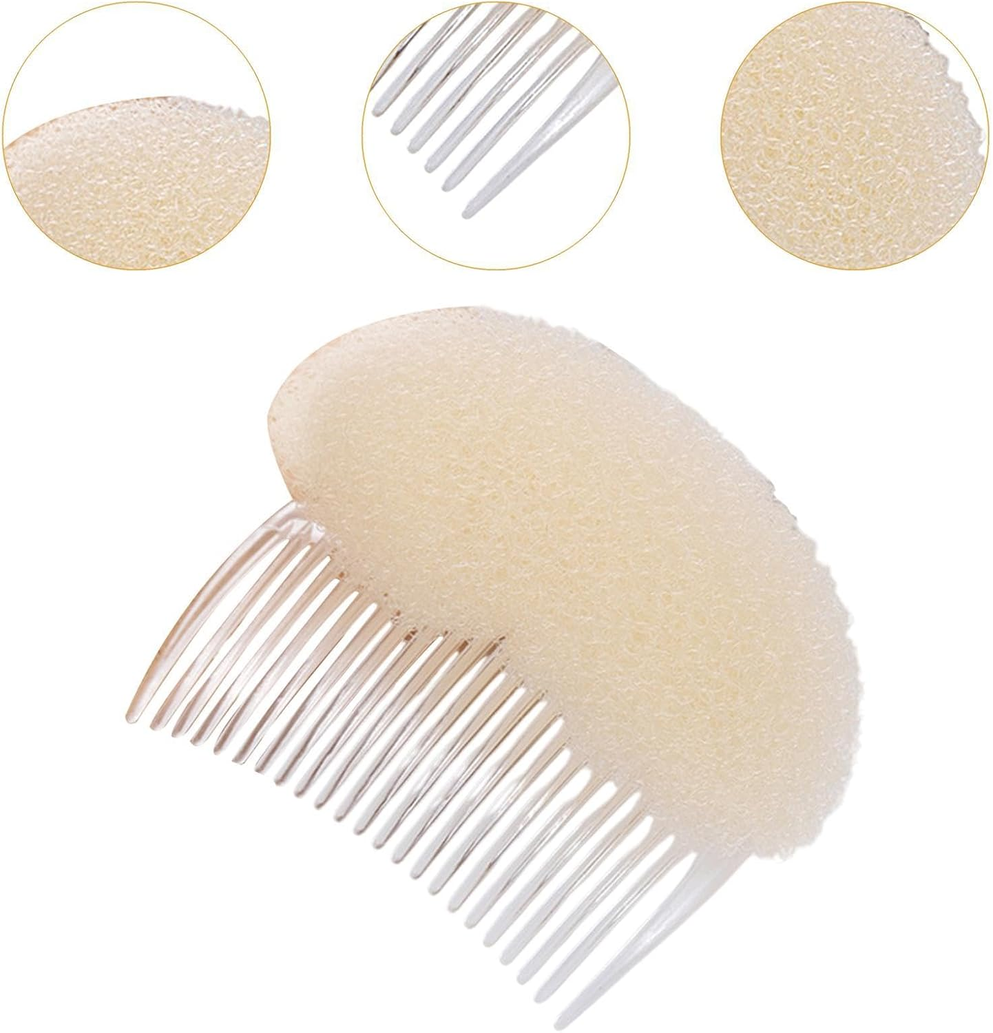 Harayaa Volume Bump Hair Piece Volume Hair Styling Set Professional Hair Volume Bump Inserts for Salon, White, S image number 4