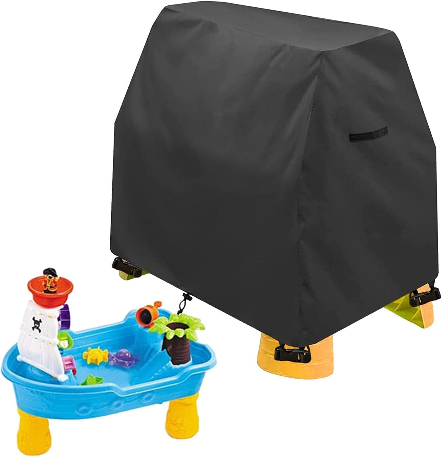 Step 2 Water Table Cover - Kids Water Table Cover, Splash Pond Water Play Table Cover , Kids Water Table Protector, Sun-Proof Waterproof Dustproof Outdoor Toys Cover for Children'S Water Toys (Black) image number 4