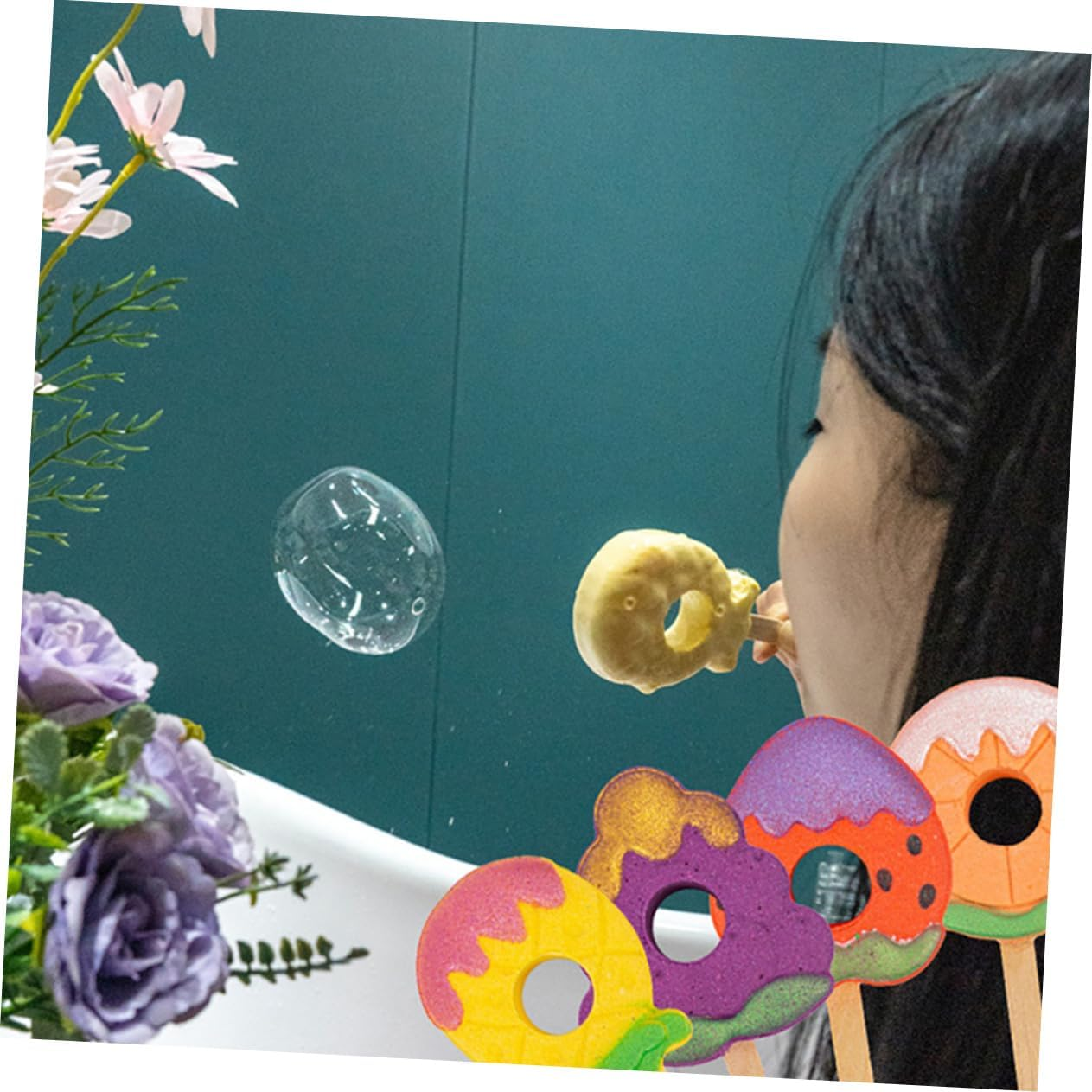 UTHCLO 4Pcs Rich Foaming Aroma Bath Salt Shape for Boys and Girls Foot Bath Moisturizing Smooth Skin Portable image number 3