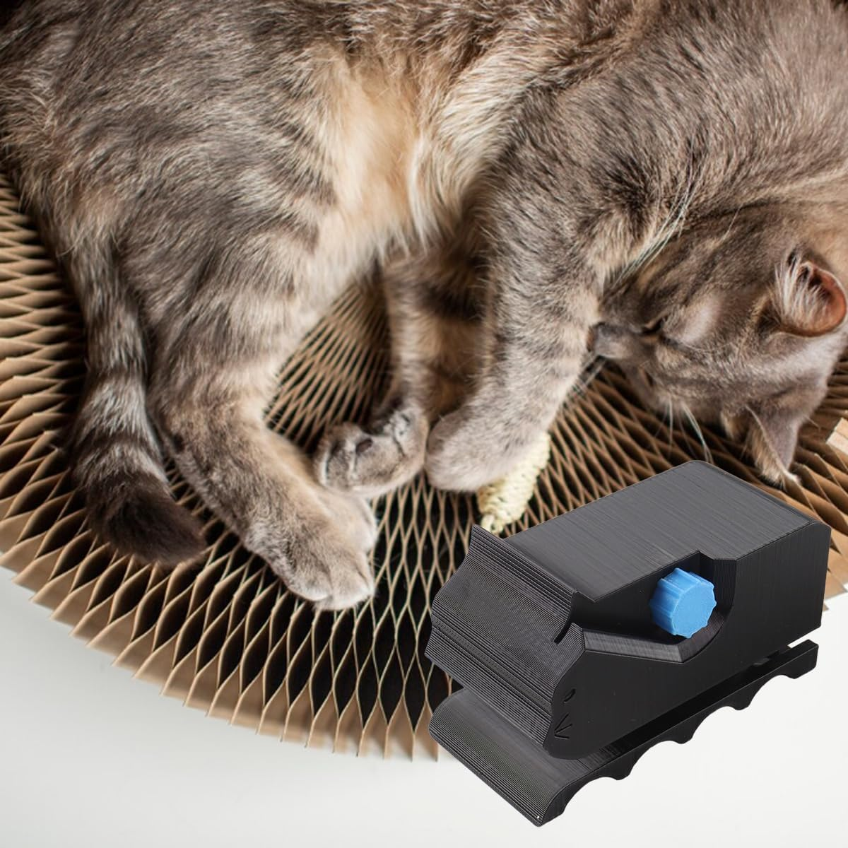Enwye 3D Printed Cardboard Cutter, Cat Scratch Cutter, DIY Cat Scratching Tool, Recycled Cardboard (Black) image number 5