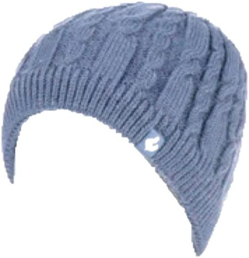 HEAT HOLDERS | Sockshop | Ladies Alesund Cable Knit Thermal Hat Beanie | Winter Warm and Stylish | One Size Fits Most