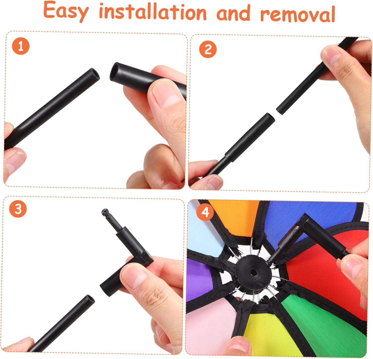 CIYODO Lawn Pinwheel Windmill Toys 2 Pack Colorful Windmill Spinners Easy Assembly for Outdoor Decor