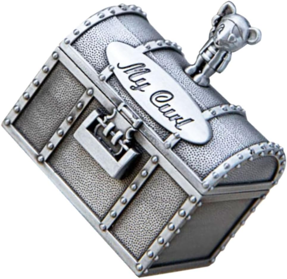 2Pcs Metal Baby Keepsake Boxes Tooth Curl Container Newborn First Tooth Storage Keepsake Gifts for Boys and Girls image number 3