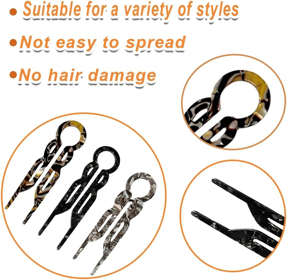 French Hair Pin, U Shaped Prestige Hair Pins, Attractive & Durable Hairpins for Women, Suitable for Most Hairstyles like Long & Curly Hair (3 Colors) image number 1