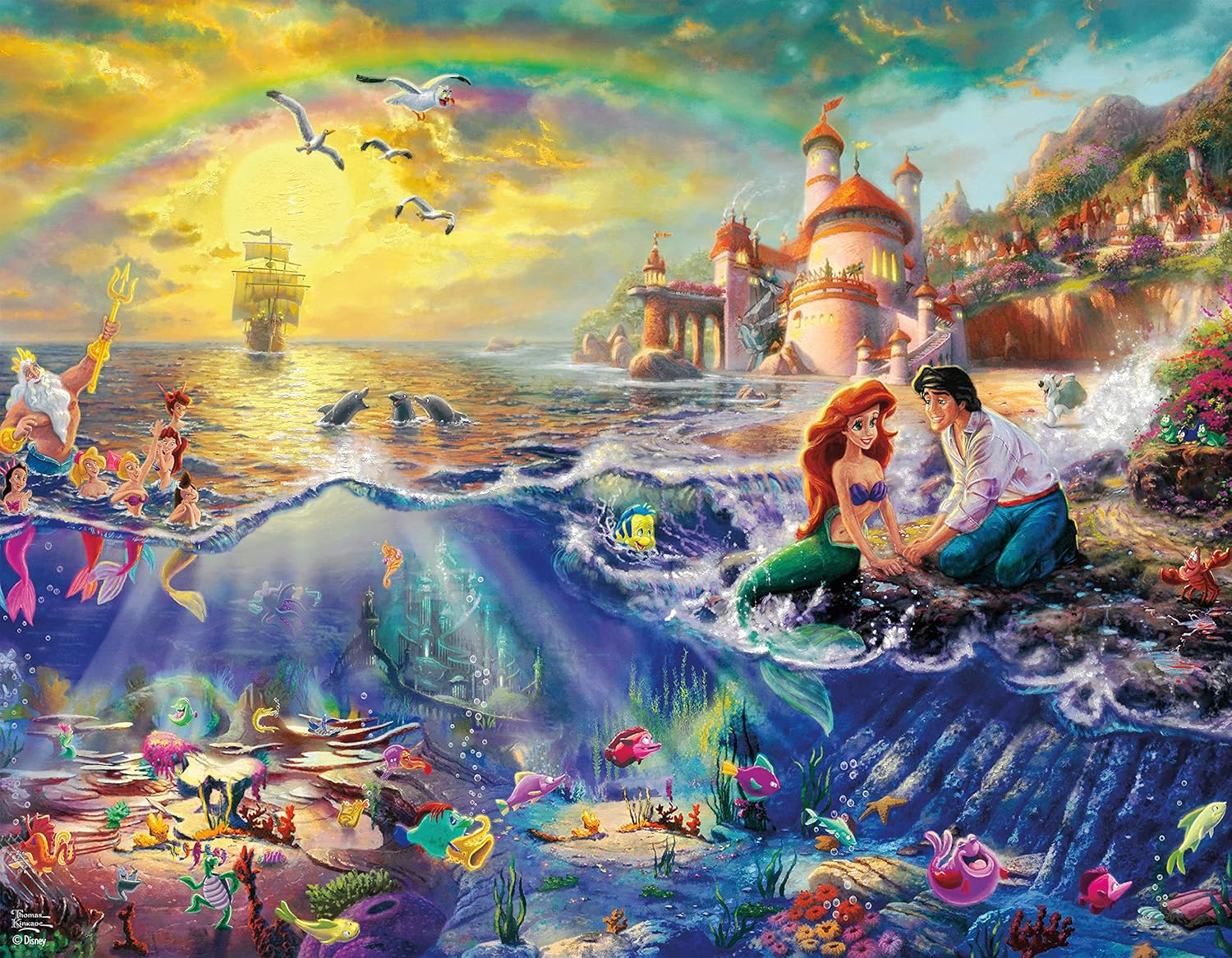 Ceaco Kinkade Disney Dreams 4-In-1 Series 10 Jigsaw Puzzle (500 Pieces) image number 2