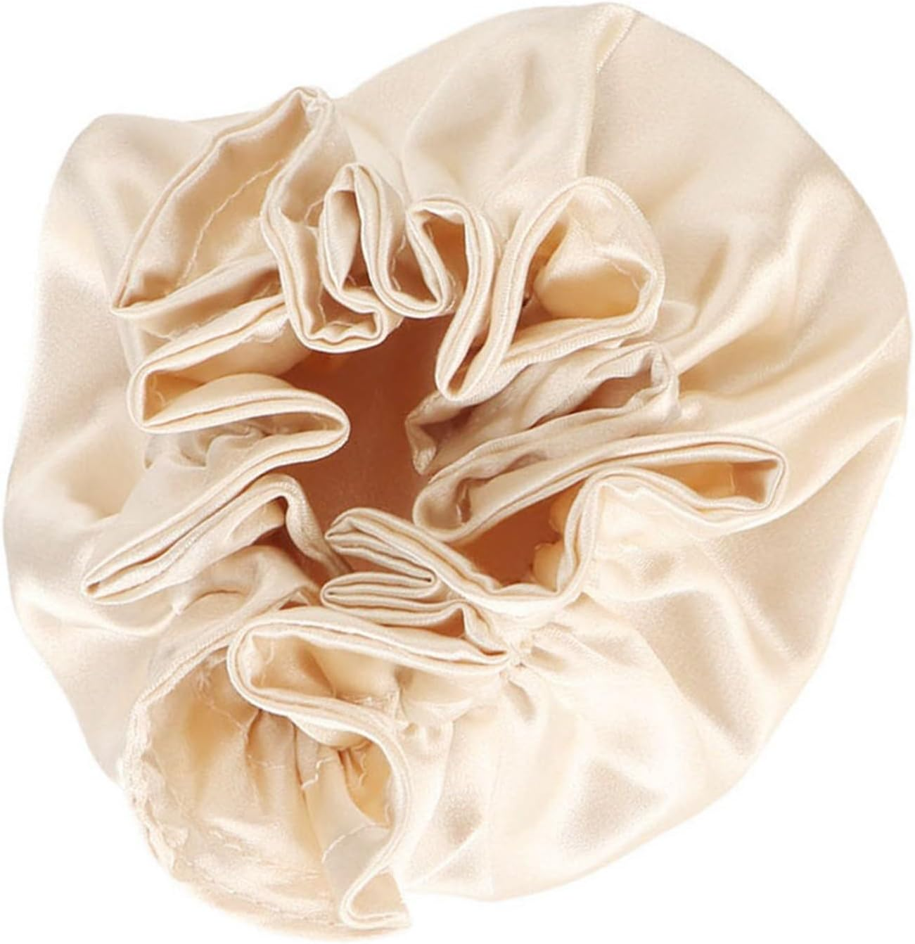 Heatless Curls Headband, Soft Cloth Hair Heatless Curler Bun for Hairdresser for Overnight (Beige) image number 4