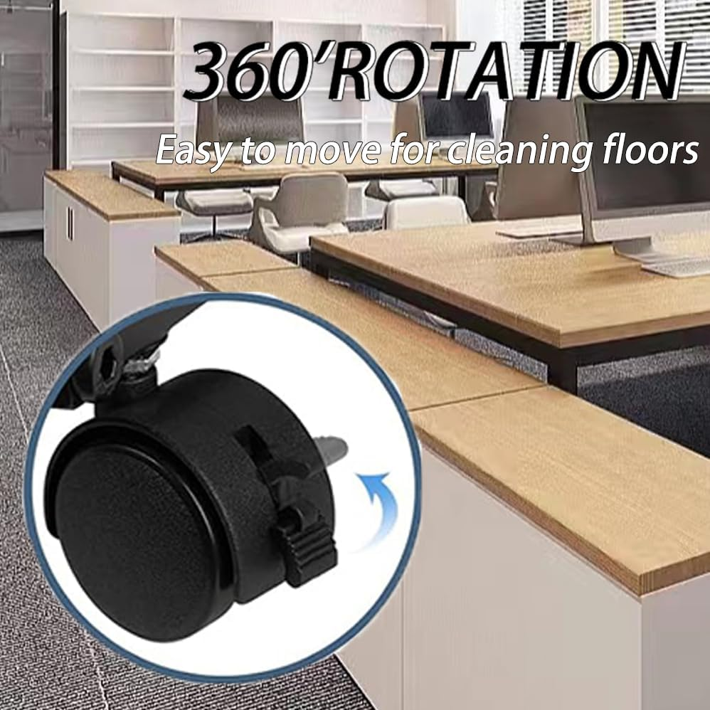 Computer Tower Stand, 2-Tier Stand with Lockable Wheels under Desk for Office Home, Mobile Printer Stands with Rolling Caster Wheels, with Stable Metal Frame, for Home Office Tower Stands image number 2