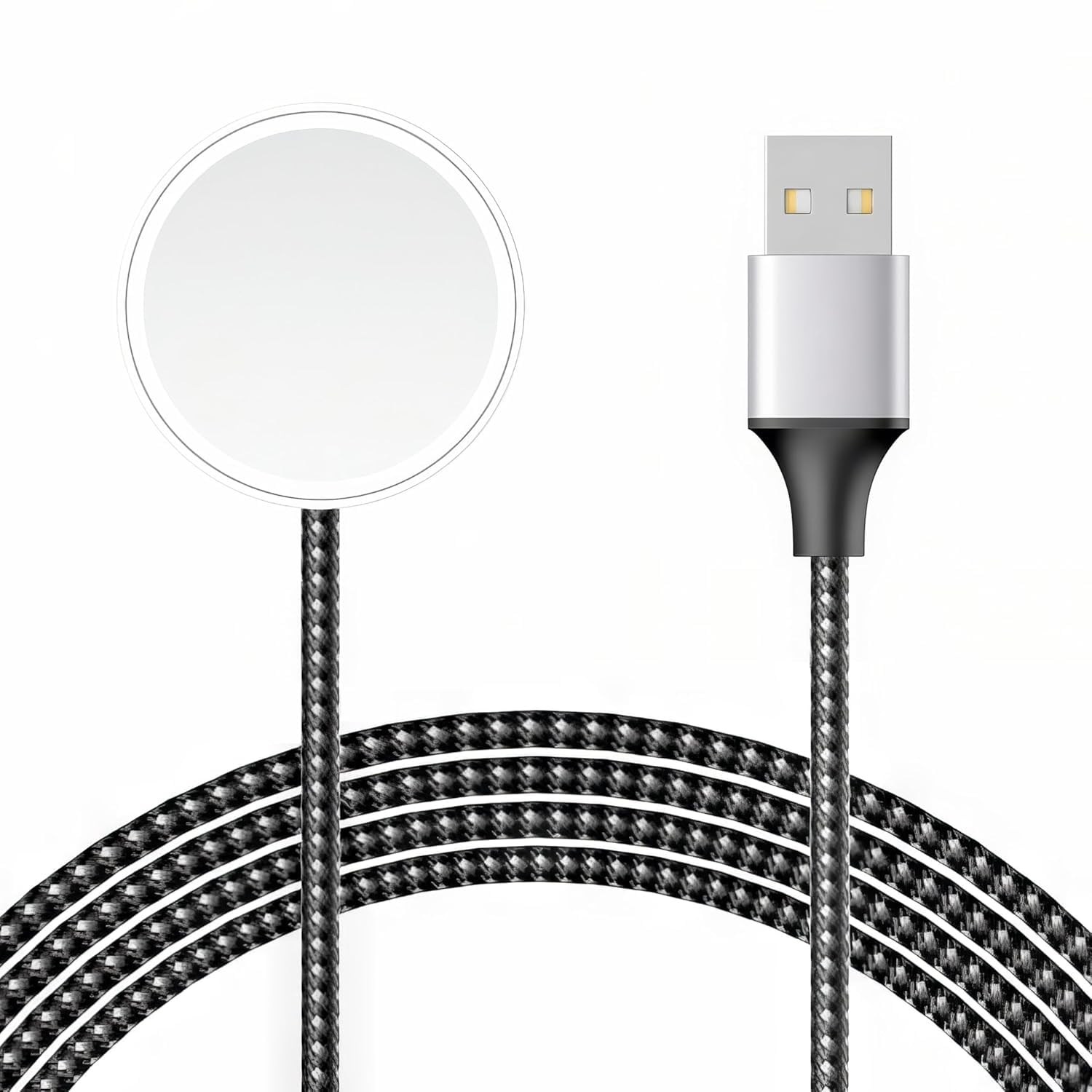 Multi Charging Cable for Iwatch,Magnetic Wireless Charging 4 in 2 Nylon Braided Cord for Multiple Devices, USB C/Micro/Phone Port Compatible with I-Phone 16 15 14/Watch Series 11-1/Pad/Android image number 4