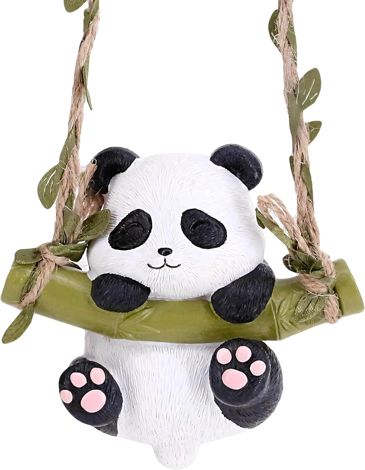 Plush Panda Statue Decor, Cute Hanging Animal Statue, Garden Decor for Outdoor & Indoor Spaces &ndash; Weather-Resistant Hanging Decoration for Patio, Lawn, Yard, or Home Decoration image number 2