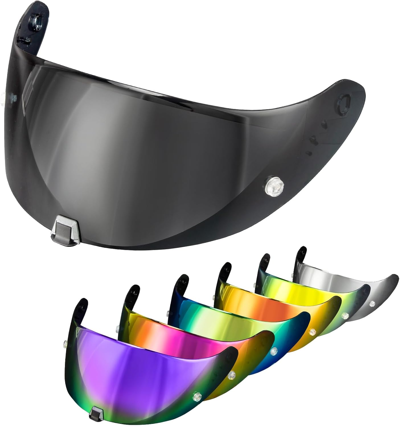 PSLER Helmet Visor for EXO 520 1400 R1 - Mirrored Helmet Visor for Scorpion EXO 391 520 1400 R1 Tinted Visor Motorcycle Helmet Accessories Replacement (Silver Mirror)