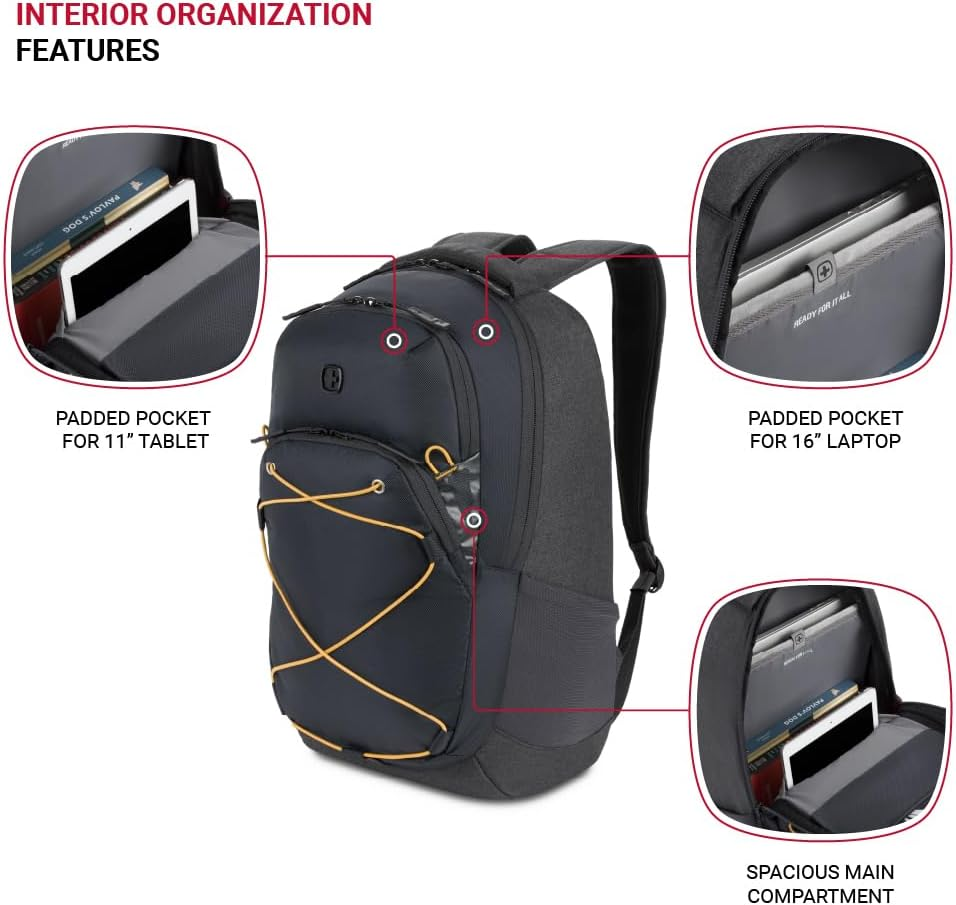 Swissgear 8175 Laptop Backpack - Olive/Sand Heather image number 2