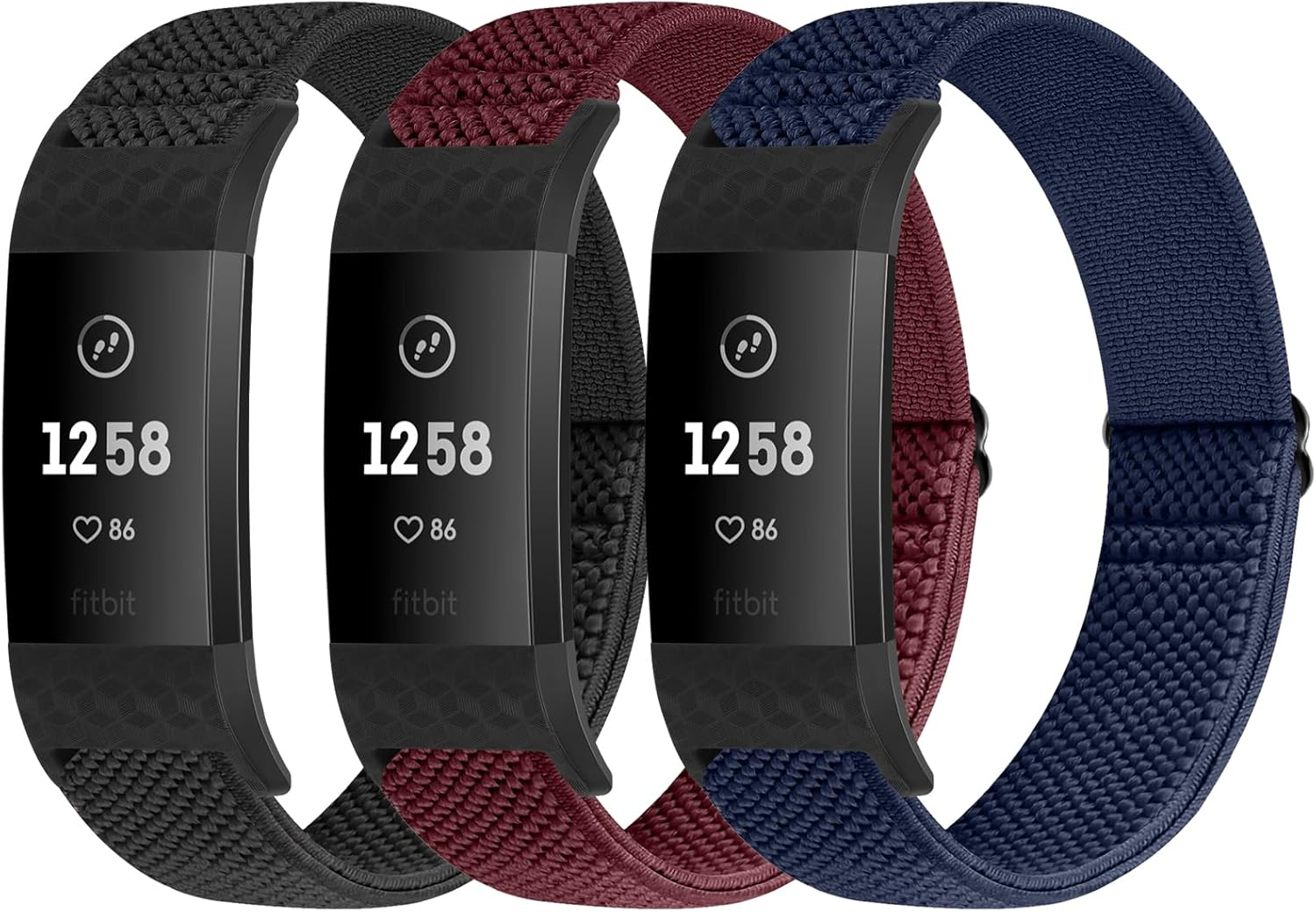 Compatible with Fitbit Charge 2 Bands for Women Men, Classic & Special Edition Adjustable Stretchy Nylon Replacement Strap Wristbands for Fitbit Charge 2 image number 2