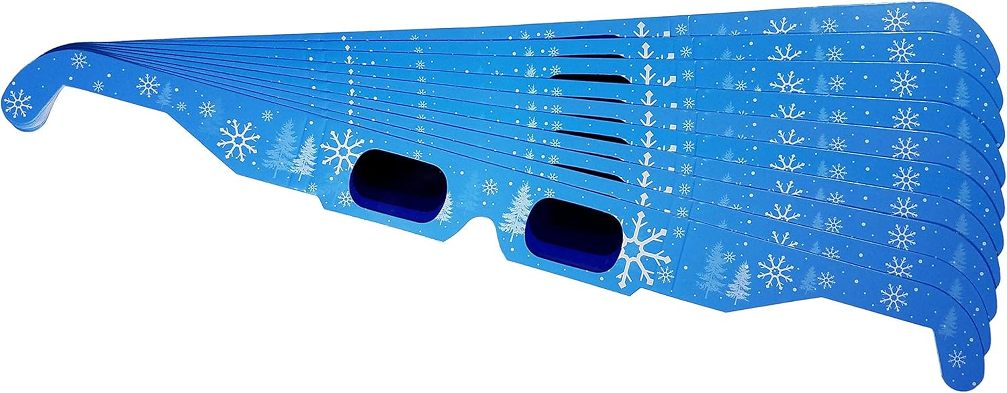 Christmas 3D Glasses - Holiday Specs Transform Lights into Magical Snowflake Image (10 Pack) image number 6