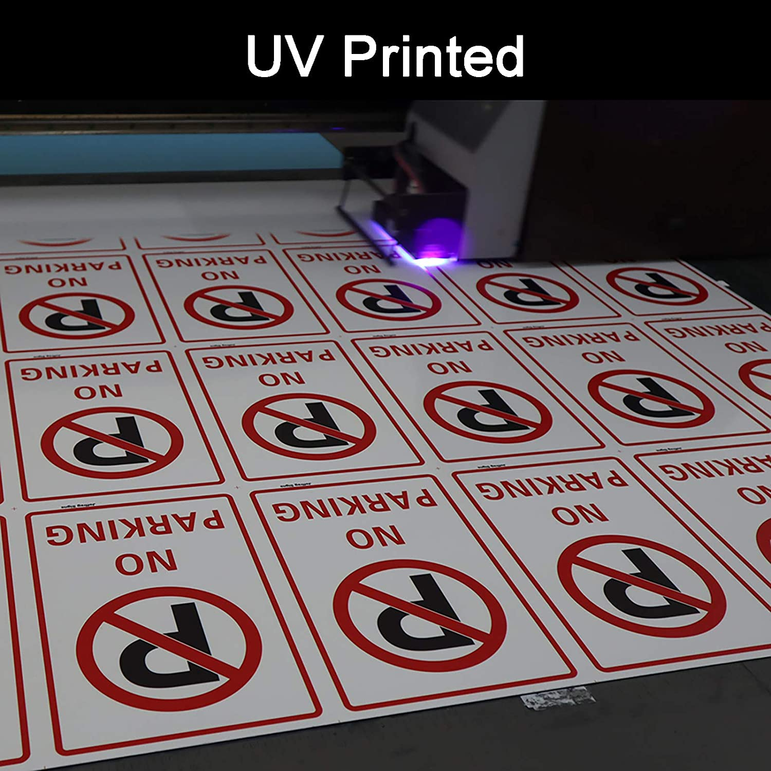 Joffreg No Parking Sign,20 X 30 Cm,Uv Protected,Weather Resistant,Waterproof,Durable Ink,Easy to Mount,Reflective Aluminum,2 Pack image number 2