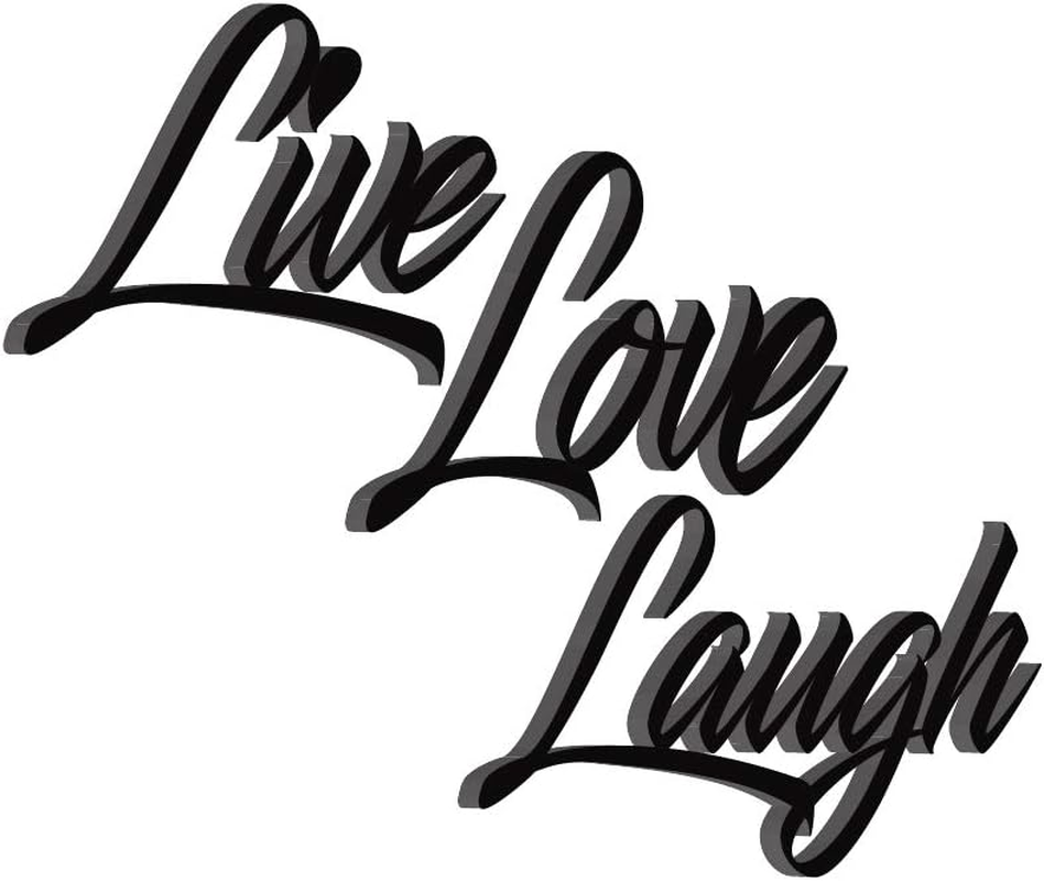 Ecraftindia Live Love Laugh Painted MDF Wall Art Cutout, Ready to Hang Home D&eacute;cor image number 2