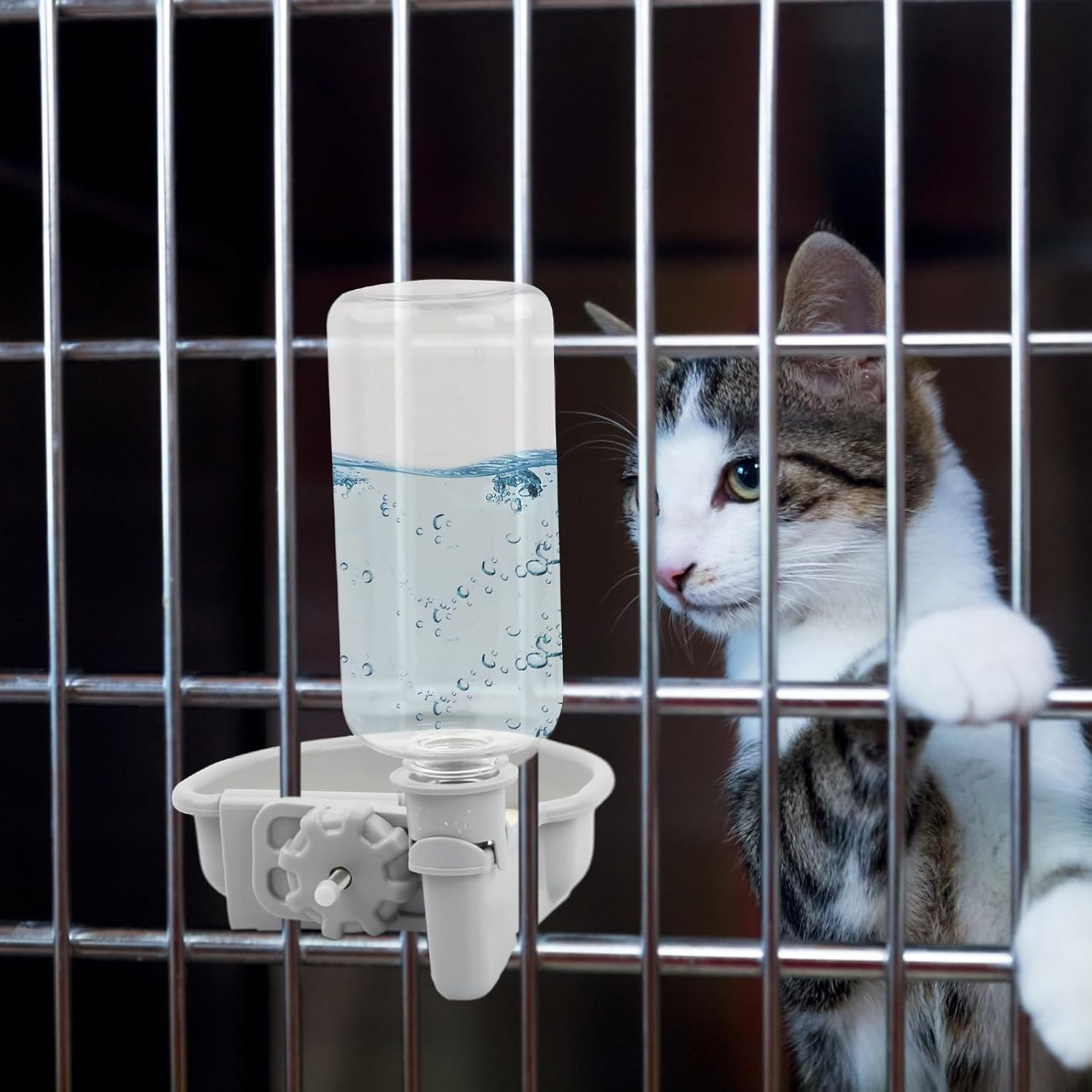 Pet Water Dispenser, Water Bottle for Dog Cages, 480 Ml Dog Drinking Bottle, Pet Drinking Fountain, Automatic Water Bowl for Cat Dog Rabbit Animal (Blue) image number 3