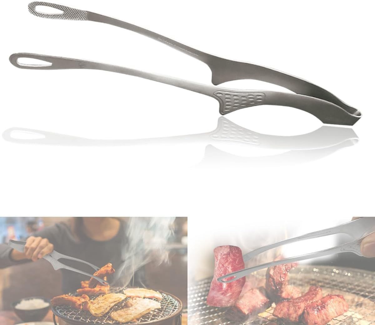 Tsubamesanjo Yakiniku Tongs, Dishwasher Safe, Yakiniku, Fried Food, Senmudo Mmmall (Made in Japan) (Senbudo Yakiniku Tongs 1 Bottle)