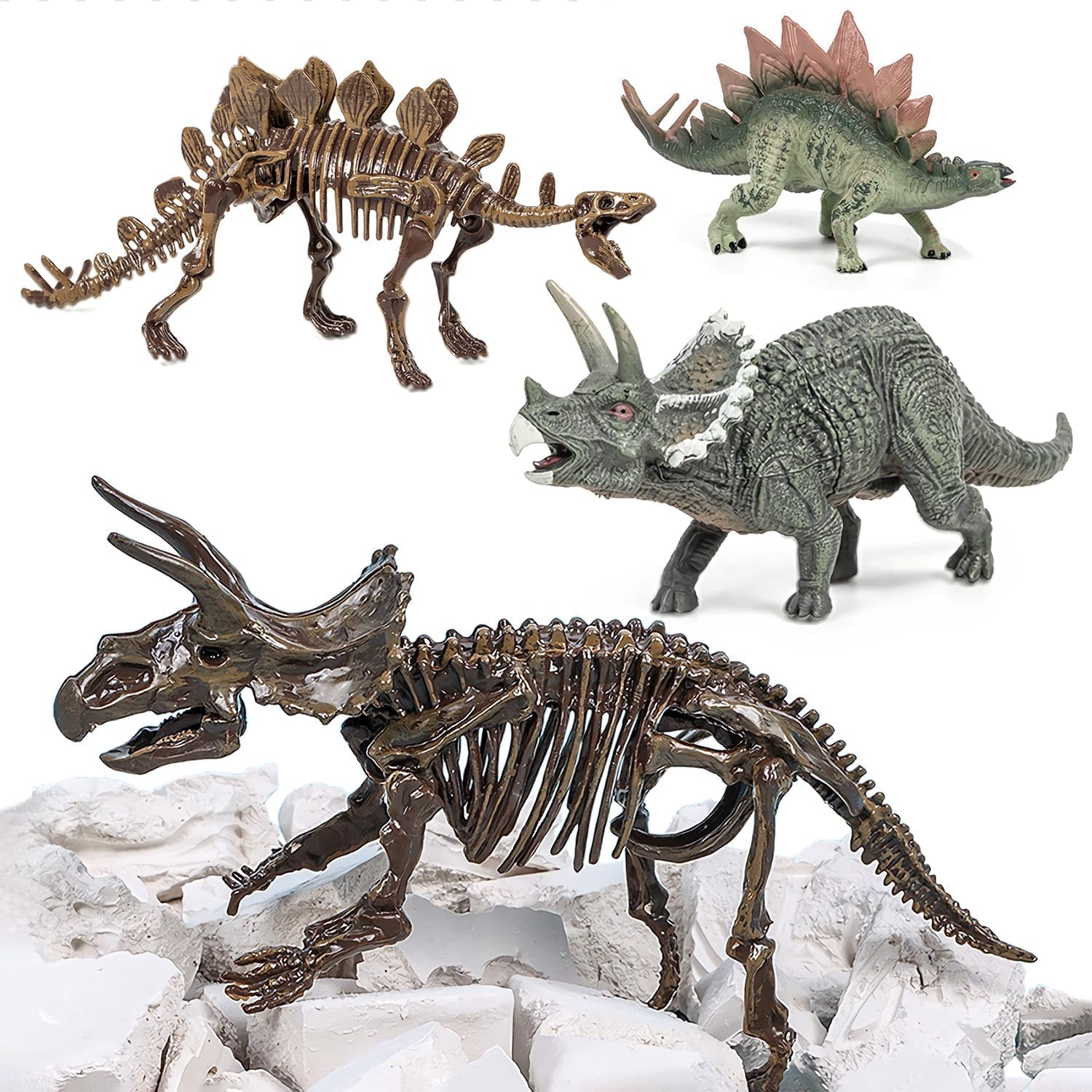 Kids Archeology Dinosaur Bones Digging Kit, Dinosaur Fossil Dig Kit for Kids (Mammoth) image number 5