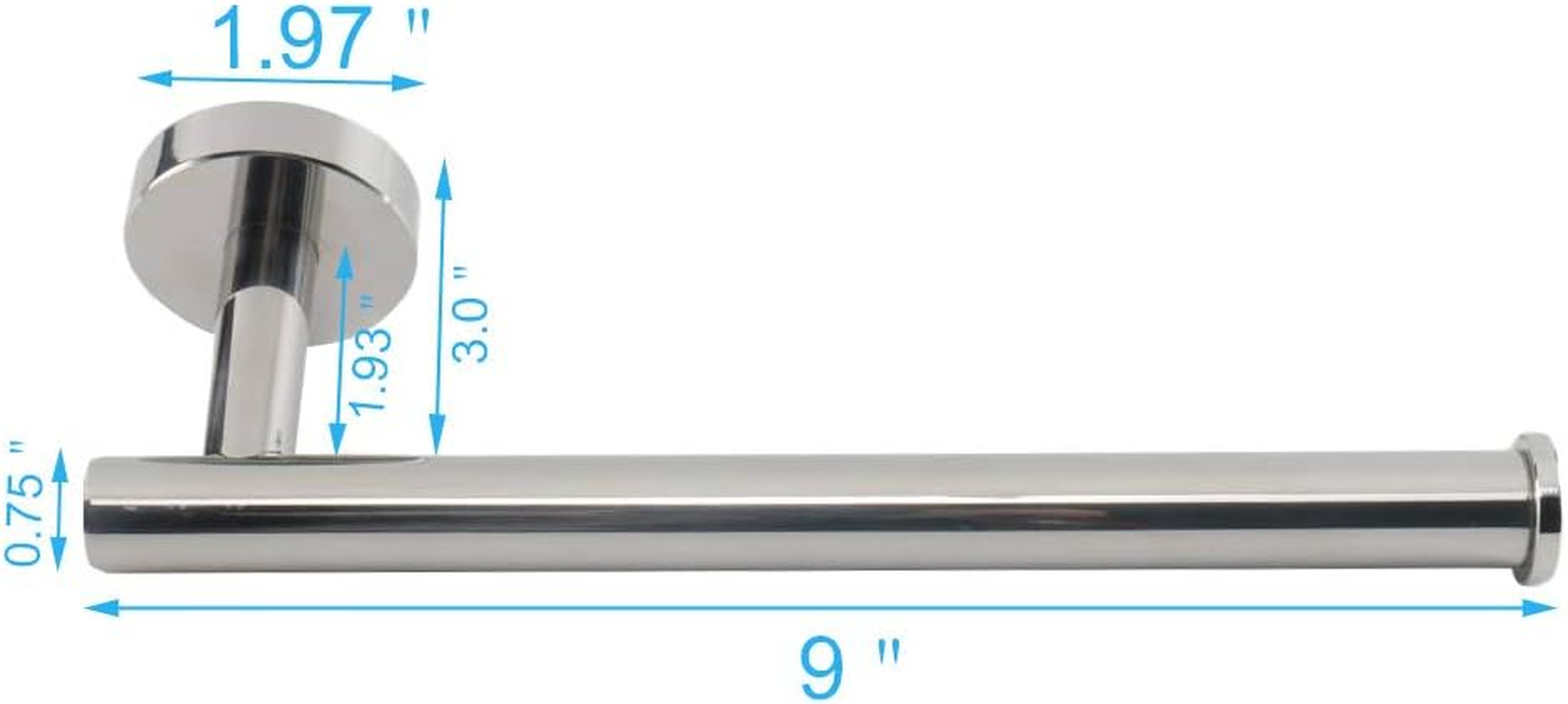 Tocten Hand Towel Holder/Towel Ring - Thicken SUS304 Stainless Steel Bathroom Hand Towel Bar, 9Inch Heavy Duty Wall Mounted Towel Rack Hanger (Polished Chrome) - Black Gold image number 5