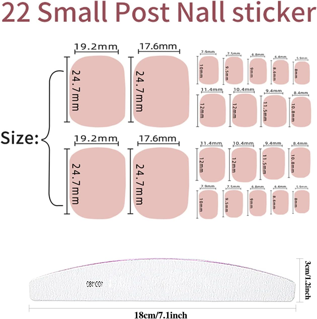 JERCLITY 352 Pieces 16 Sheets Solid Color Toenail Polish Strips Stickers Self Adhesive Bright Color Toenail Full Wraps Full Nail Stickers Nail Art Decal Strips with Nail File for Women Girls - Dark Color image number 3