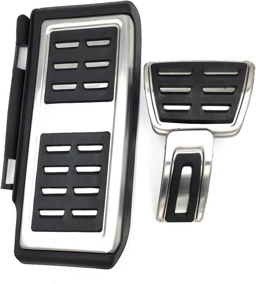 LIUYE Foot Rest Gas Brake Pedal Covers for Fits Volkswagen Golf 7 GTI MK7 Audi A3 8V At(Automatic Transmission)