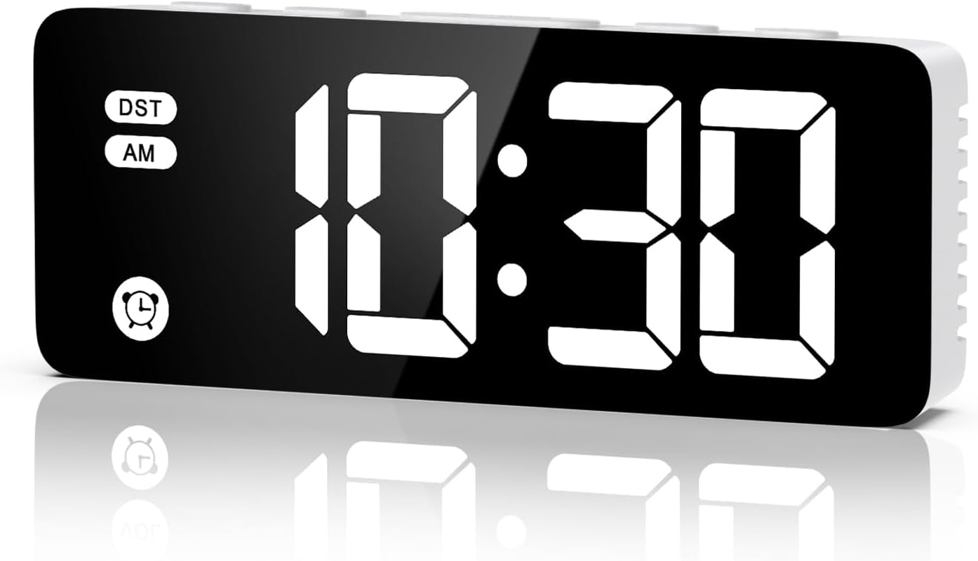 AMIR Digital Alarm Clock, Colorful LED Digital Clock with 7 RGB Digital, 4 Dimmable Backlight, 3 Adjustable Volumes, Snooze, 12/24Hr, USB Power Kids Clock for Heavy Sleepers Kids